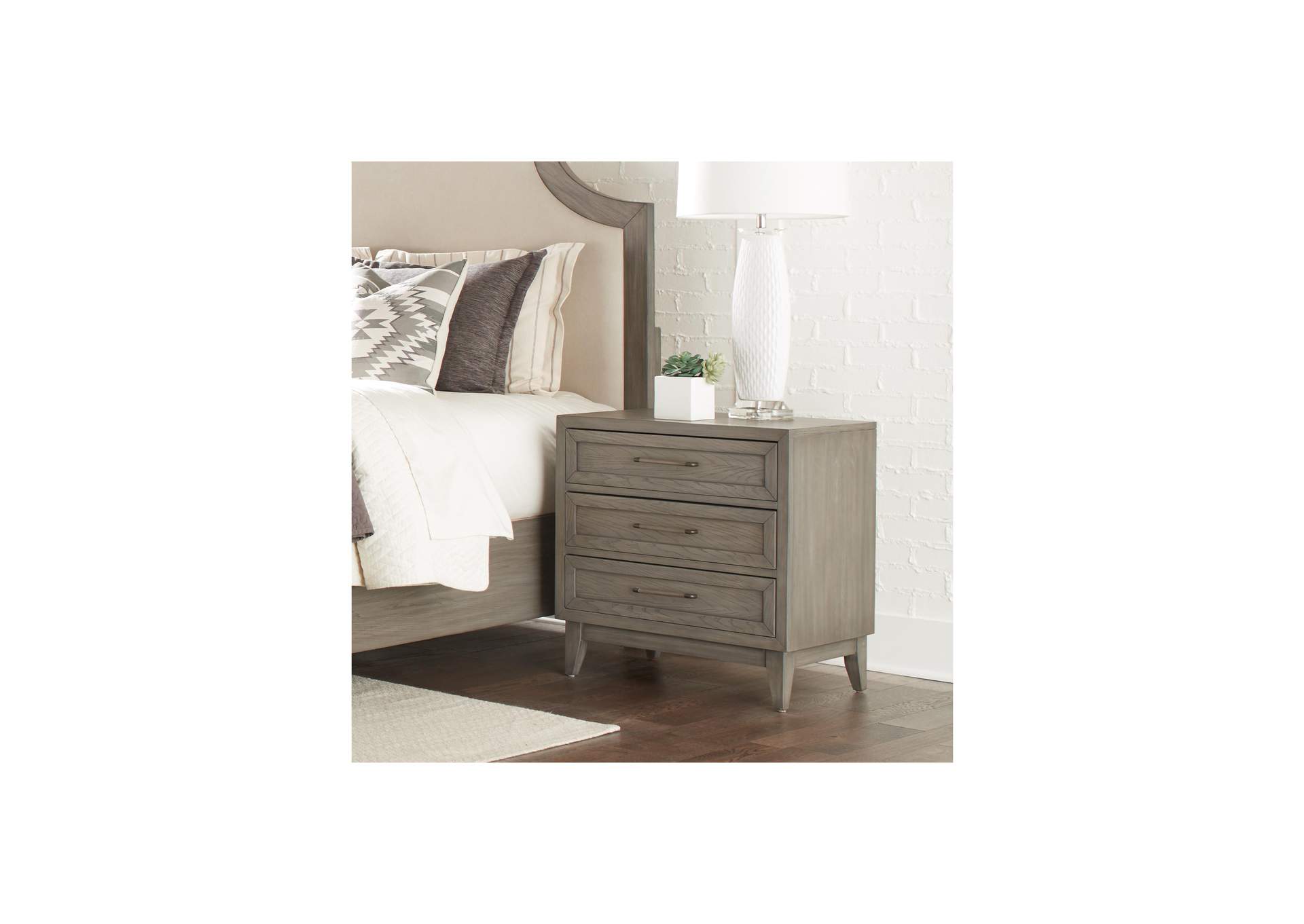 Vogue Gray Wash 3-drawer Nightstand,Riverside