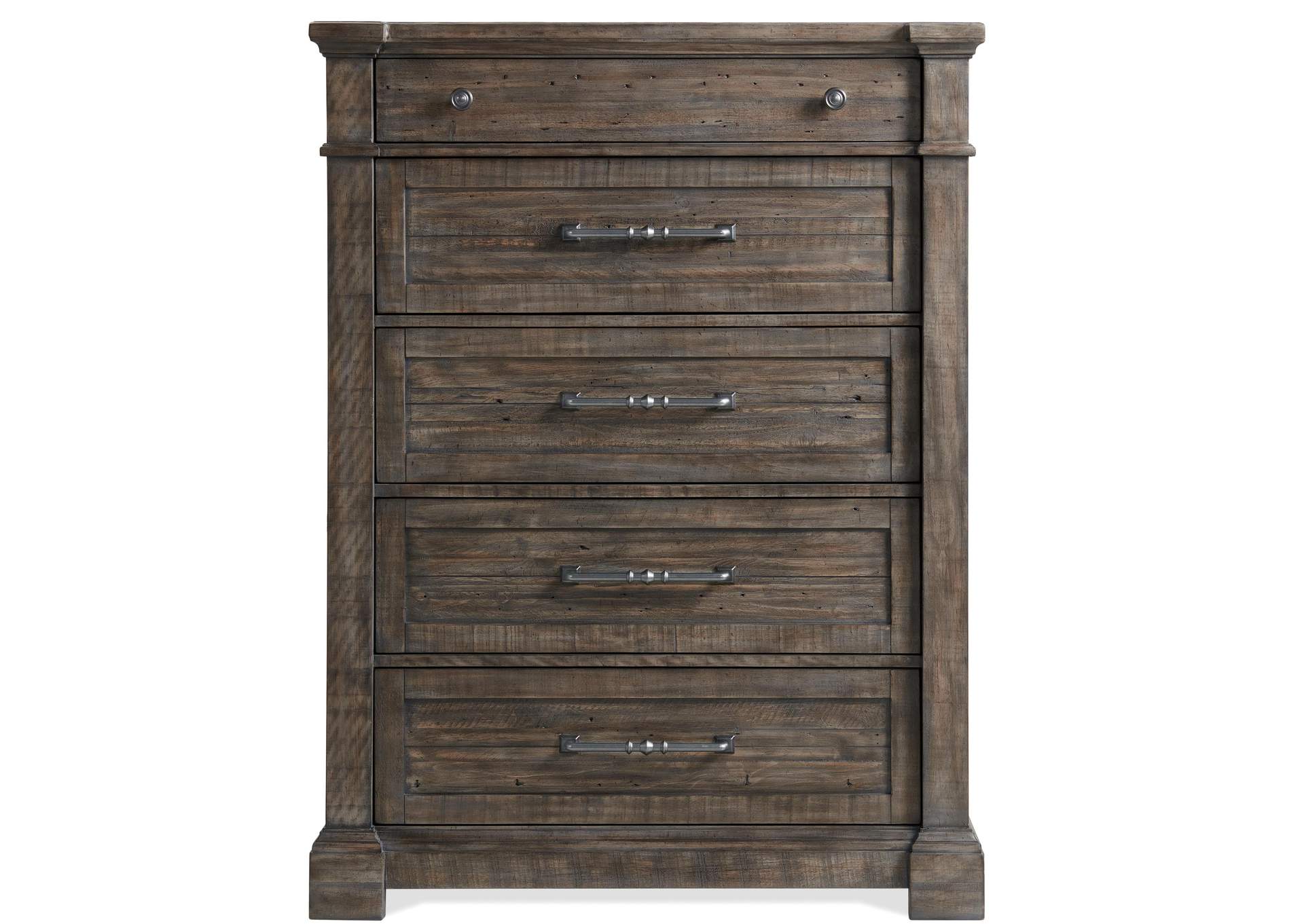 Bradford Rustic Coffee 5-drawer Chest,Riverside