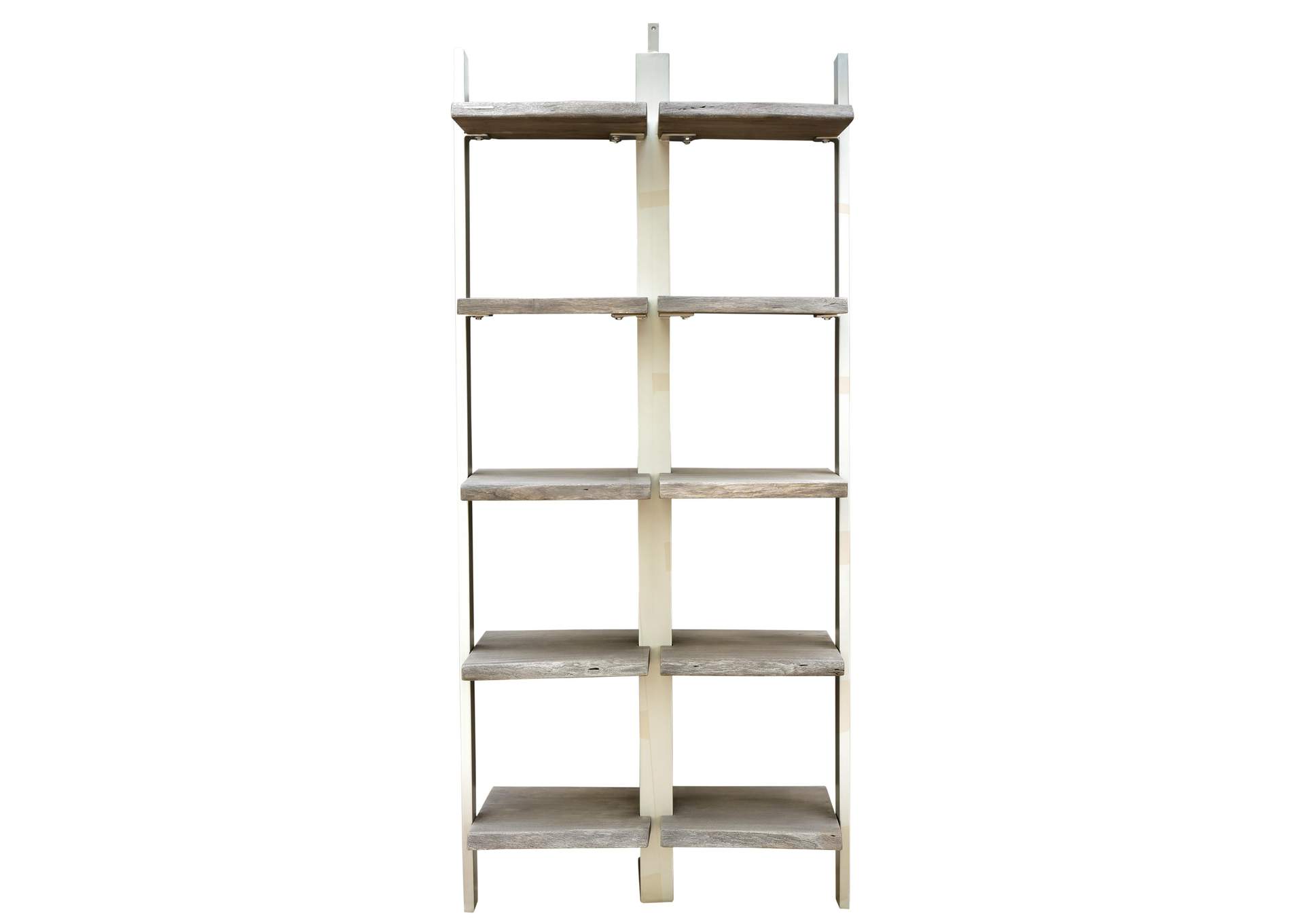 Waverly Sandblasted Gray Bookcase-shelves,Riverside