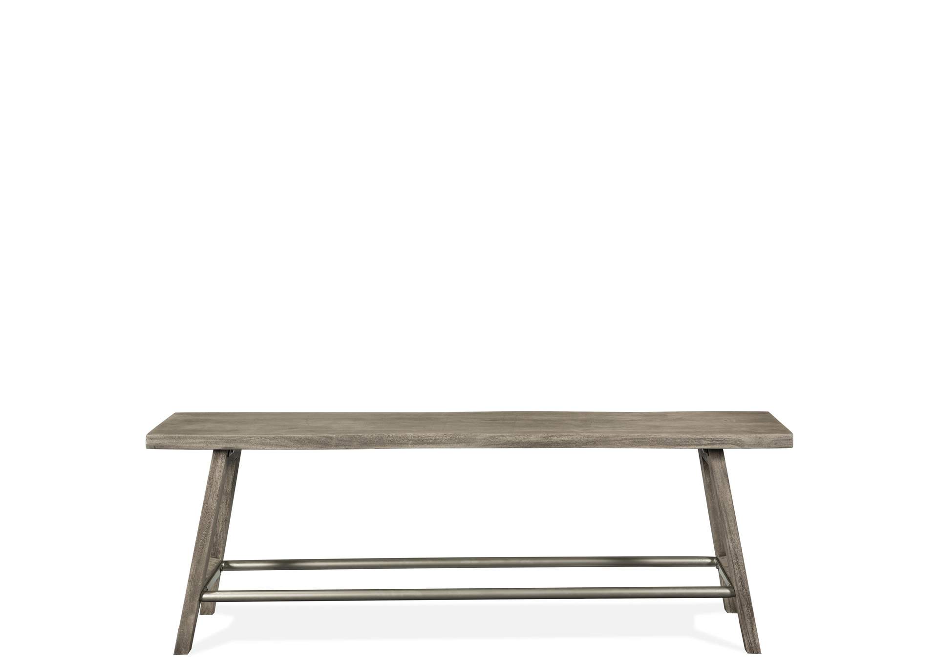 Waverly Sandblasted Gray Counter Height Din Bench 1in,Riverside
