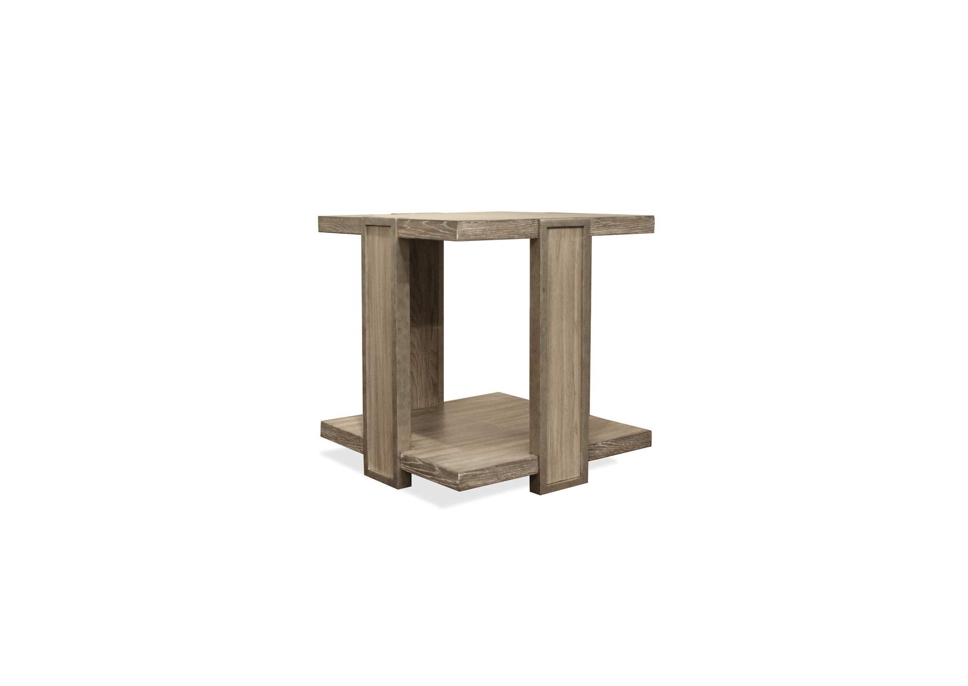 Sophie Natural Square End Table,Riverside