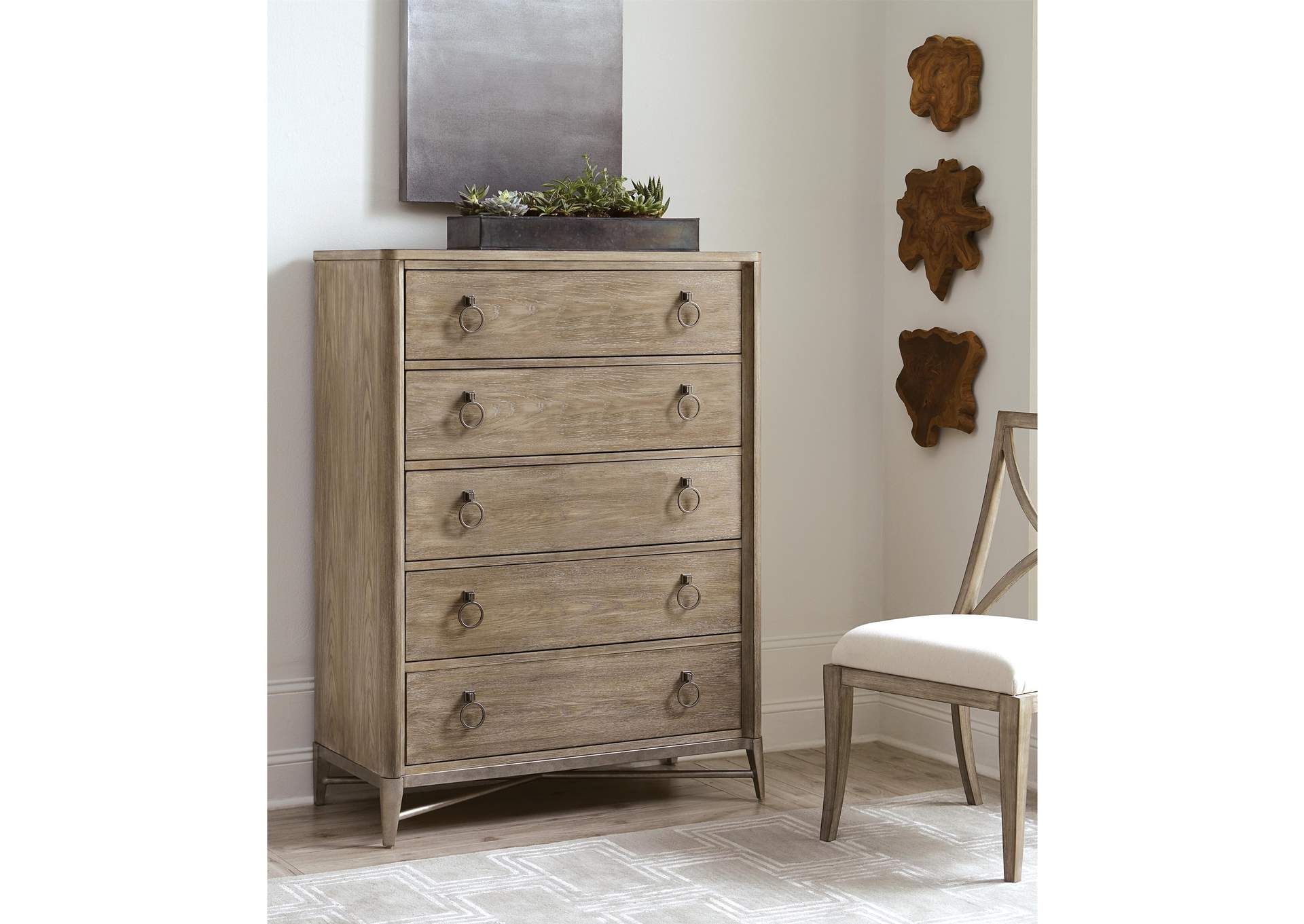 Sophie Natural 5-drawer Chest,Riverside