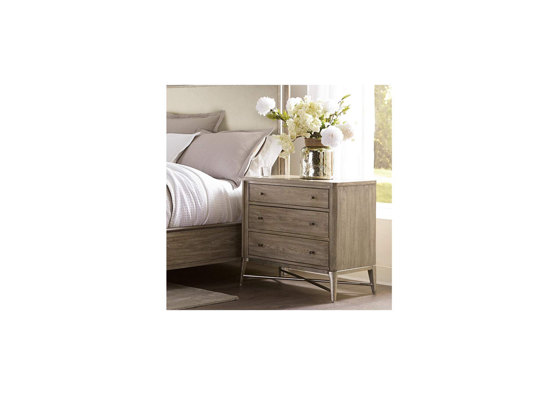 Sophie Natural 3-drawer Nightstand,Riverside