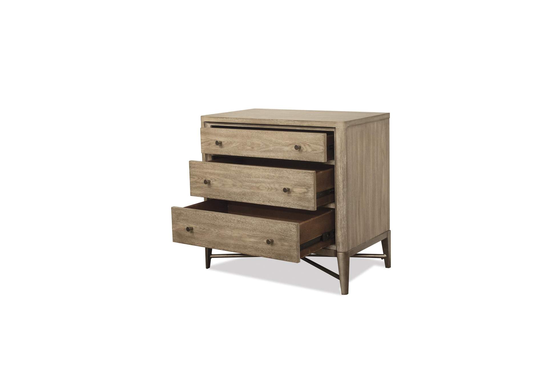 Sophie Natural 3-drawer Nightstand,Riverside