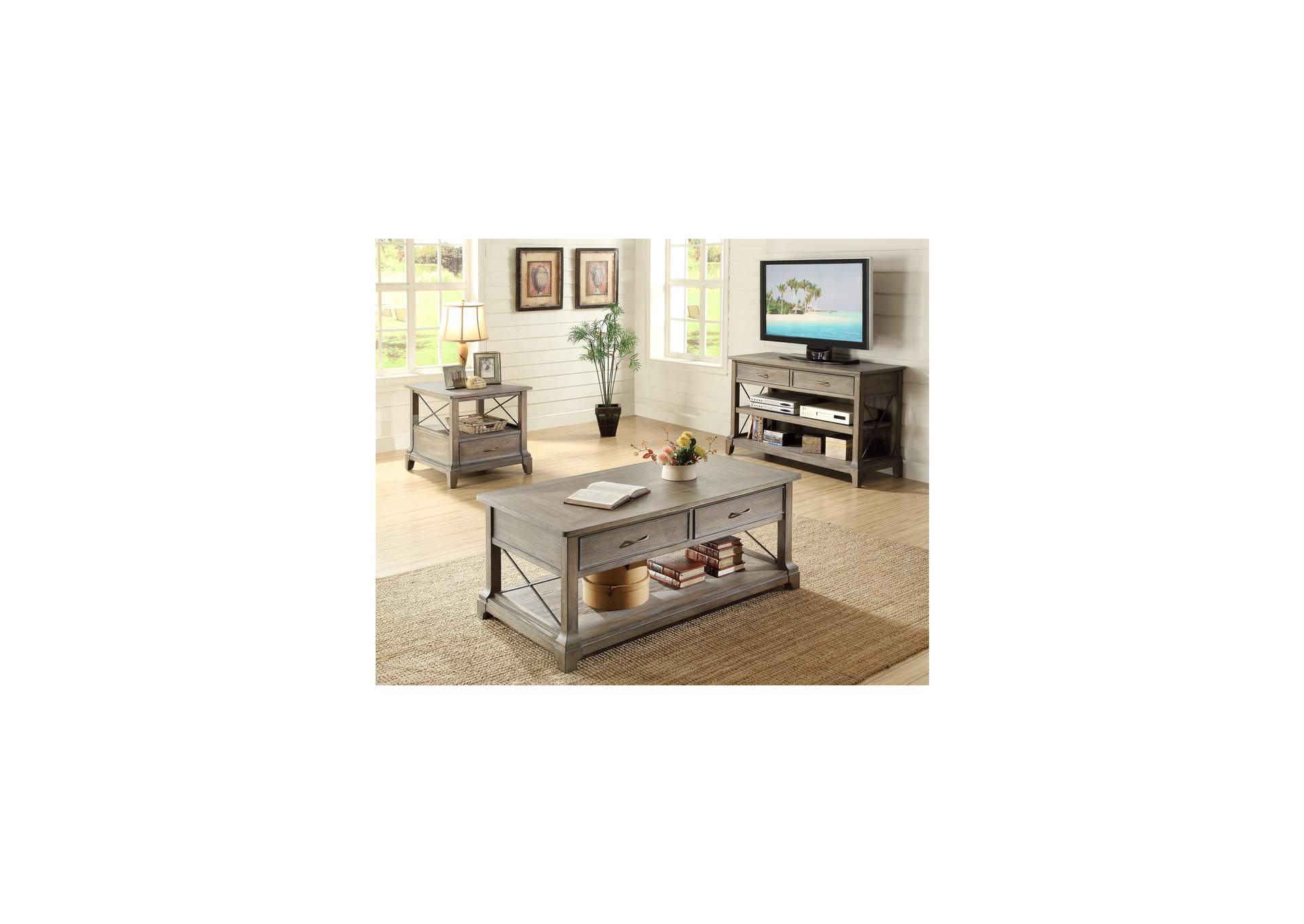 Windhaven Shenandoah Barnwood End Table,Riverside