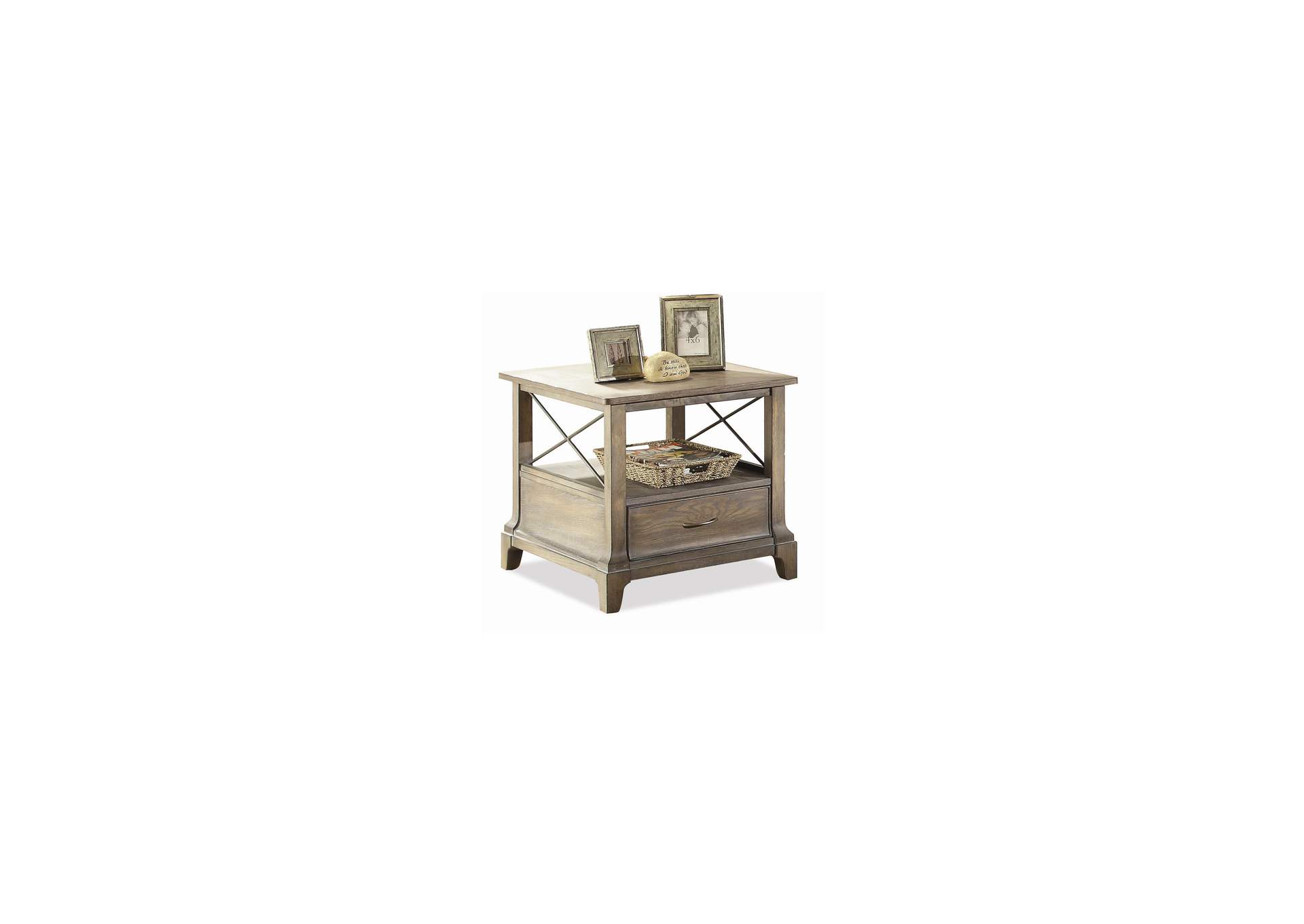 Windhaven Shenandoah Barnwood End Table,Riverside