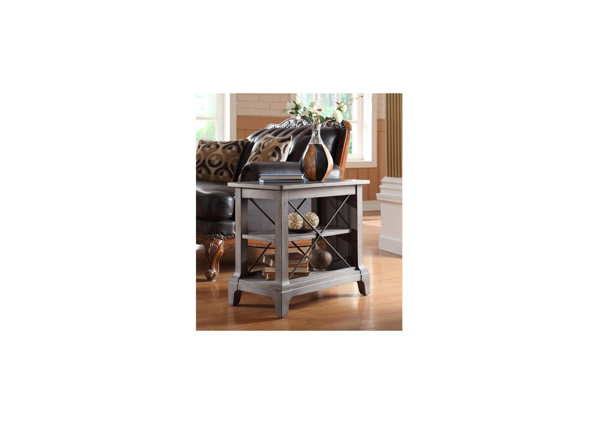 Windhaven Shenandoah Barnwood Chairside Table,Riverside