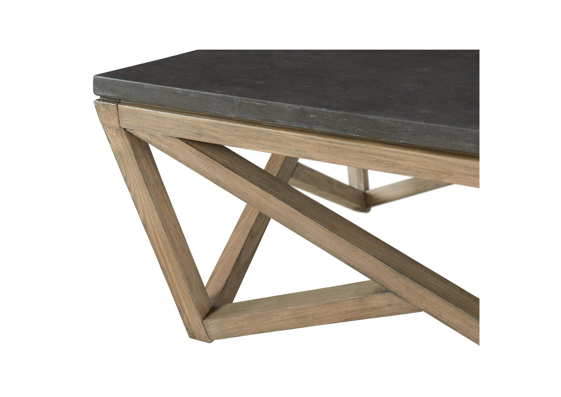 Hawkins Antique Oak/bluestone Square Cocktail Table,Riverside