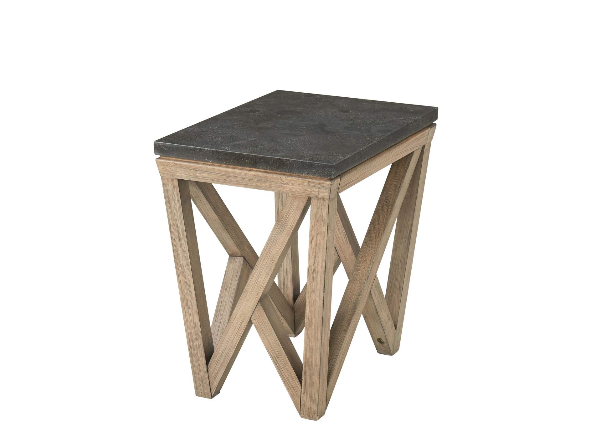 Hawkins Antique Oak/bluestone Rectangle Chairside Table,Riverside