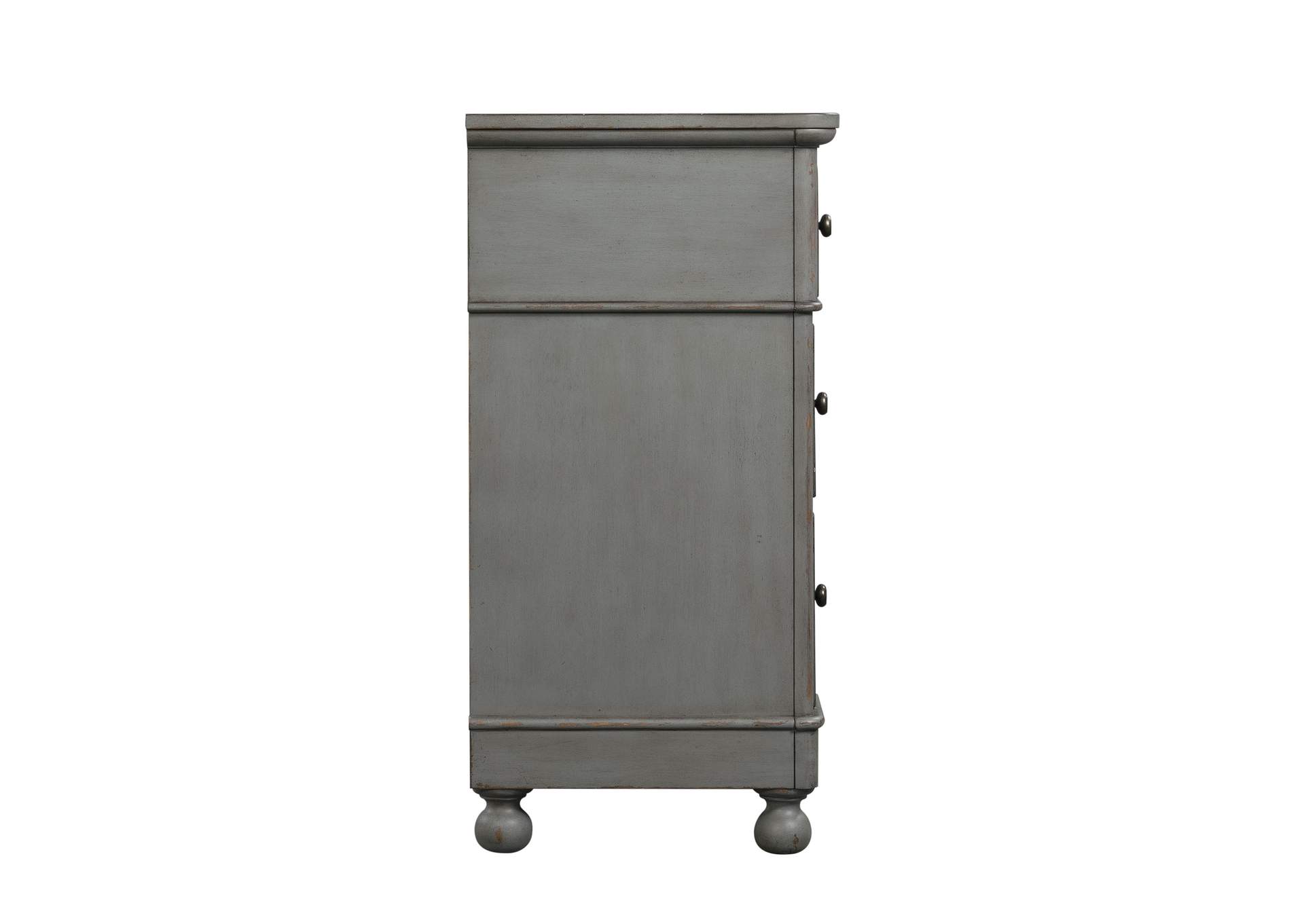 Bella Grigio Chipped Gray 6-drawer Dresser,Riverside