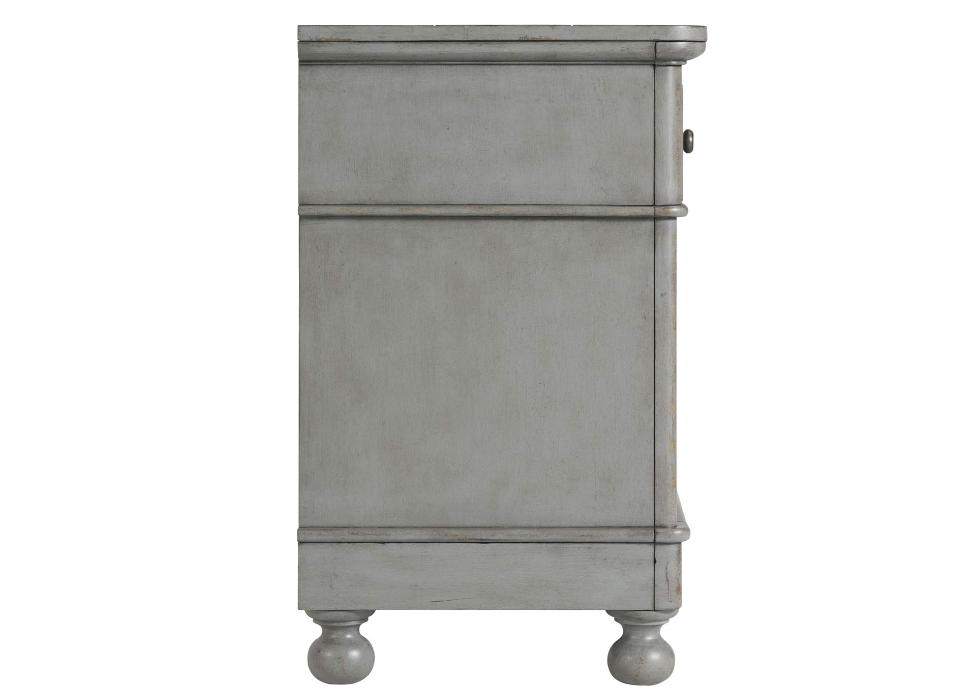 Bella Grigio Chipped Gray 1-drawer Nightstand,Riverside