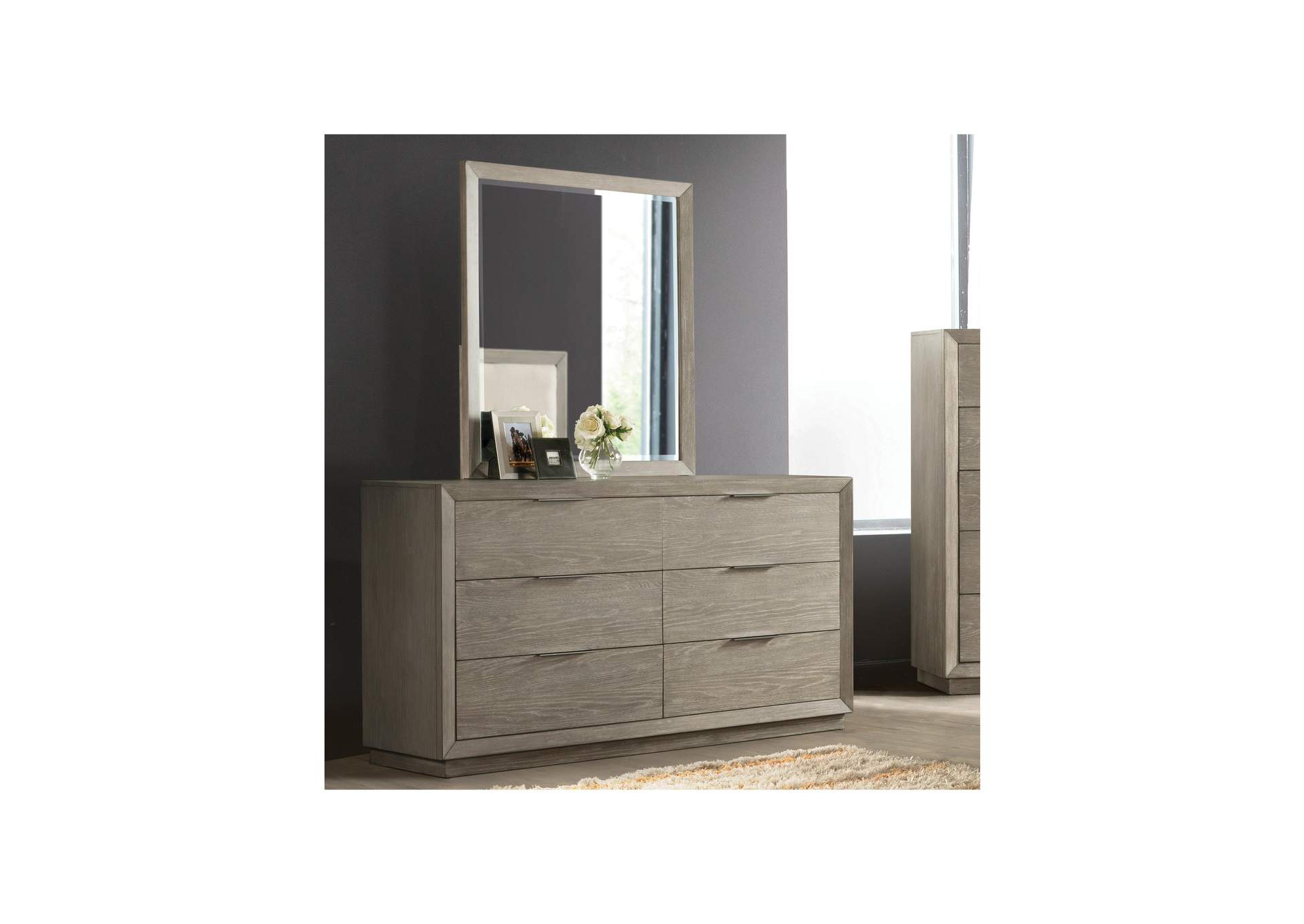 Zoey Urban Gray 6-drawer Dresser,Riverside