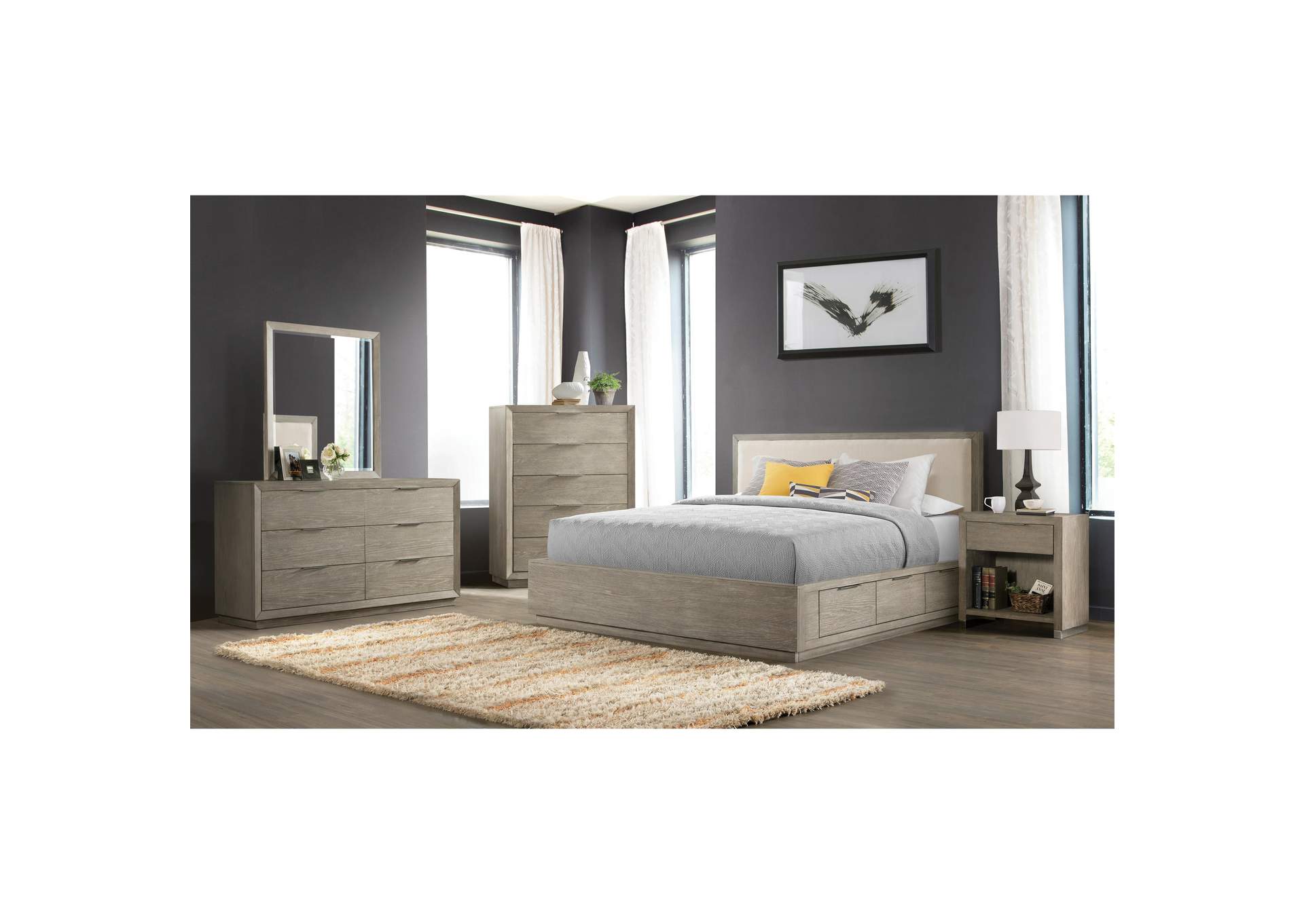 Zoey Urban Gray 6-drawer Dresser,Riverside