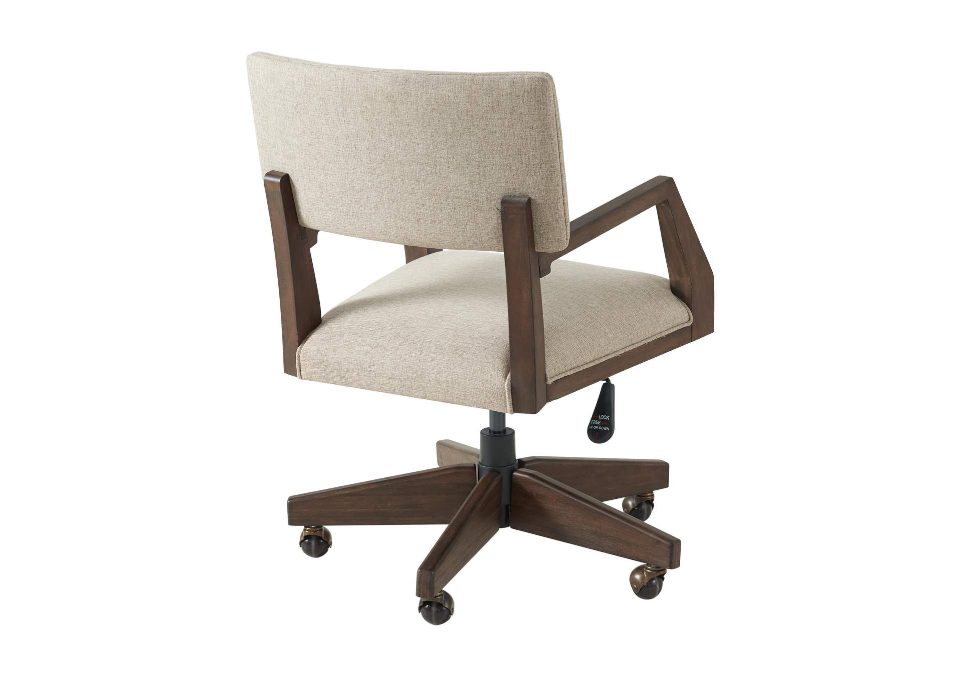 Sheffield Rich Tobacco Upholstered Desk Chair 1in,Riverside