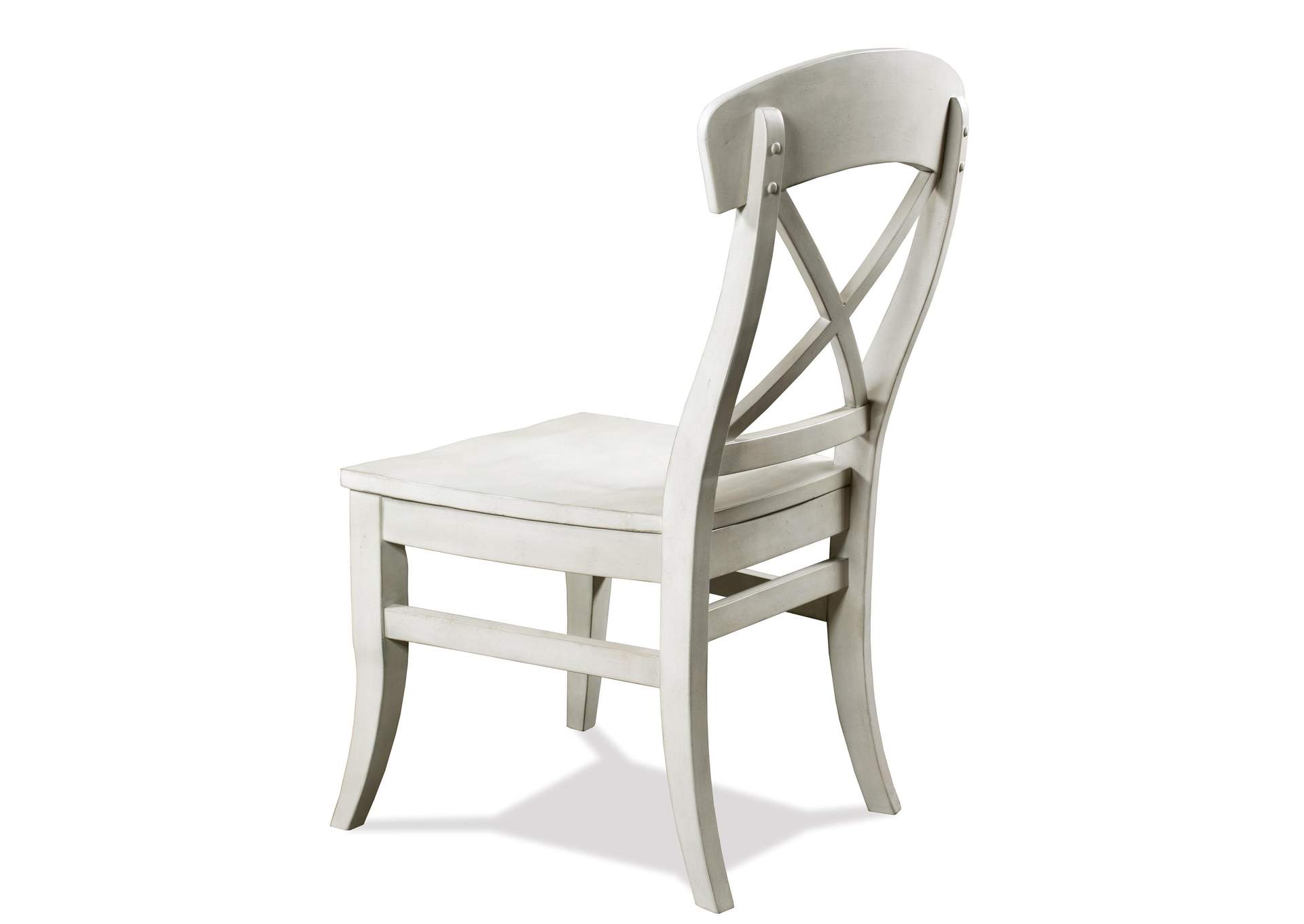 Southport Smokey White X-back Side Chair 2in [Set of 2],Riverside