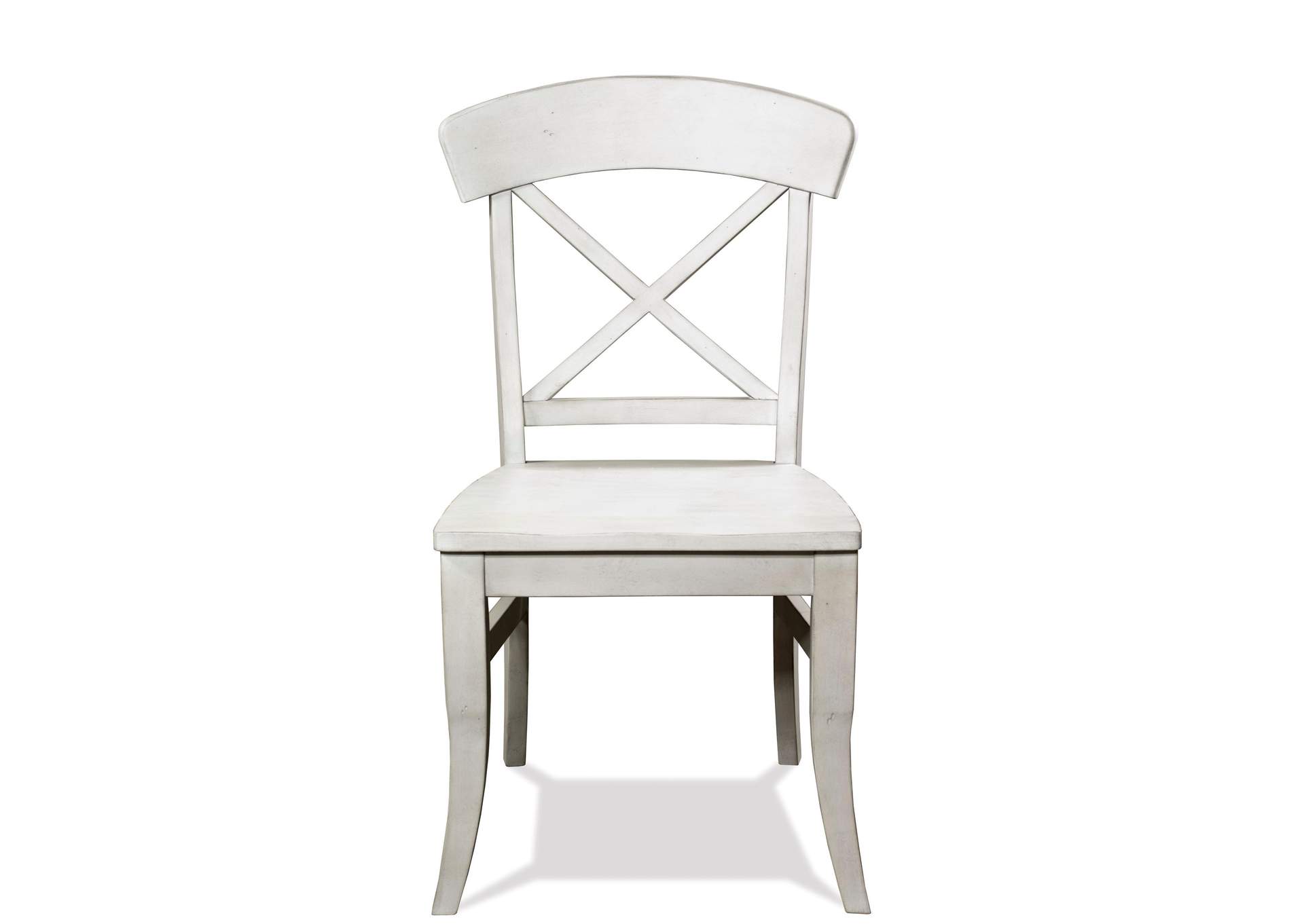 Southport Smokey White X-back Side Chair 2in [Set of 2],Riverside