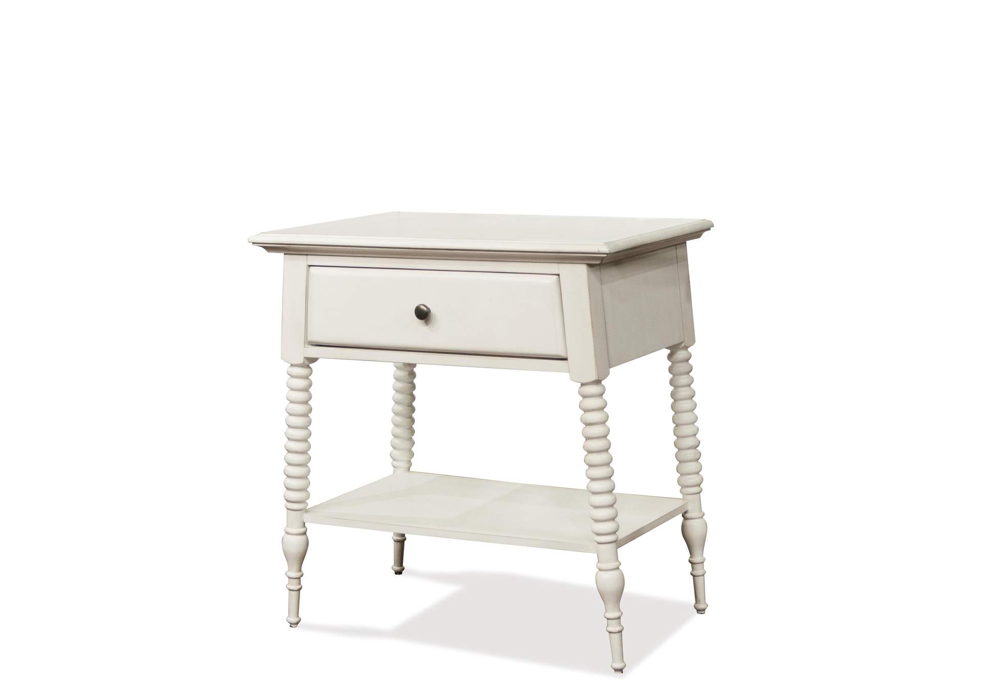 Myra Paperwhite 1-drawer Nightstand,Riverside