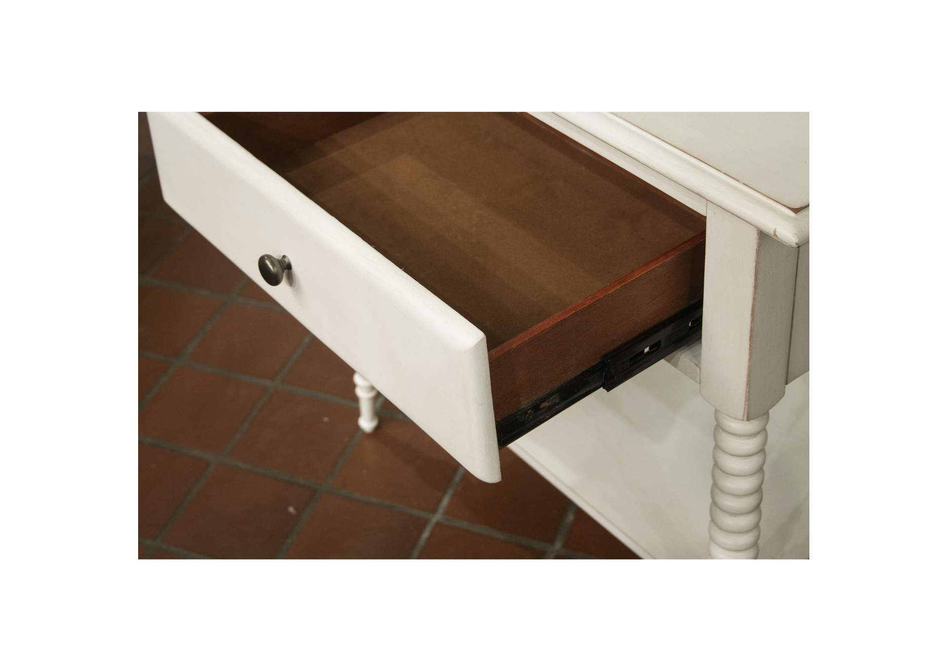 Myra Paperwhite 1-drawer Nightstand,Riverside