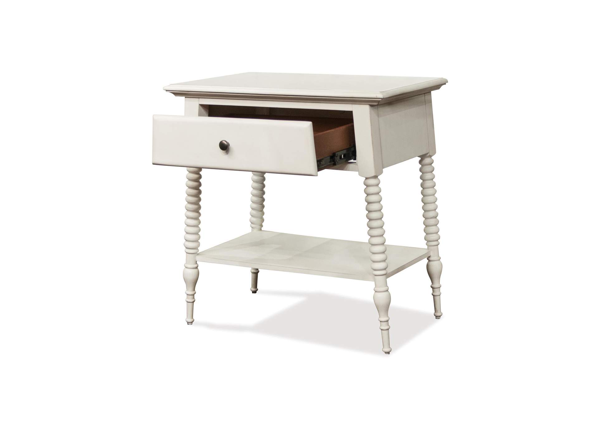 Myra Paperwhite 1-drawer Nightstand,Riverside