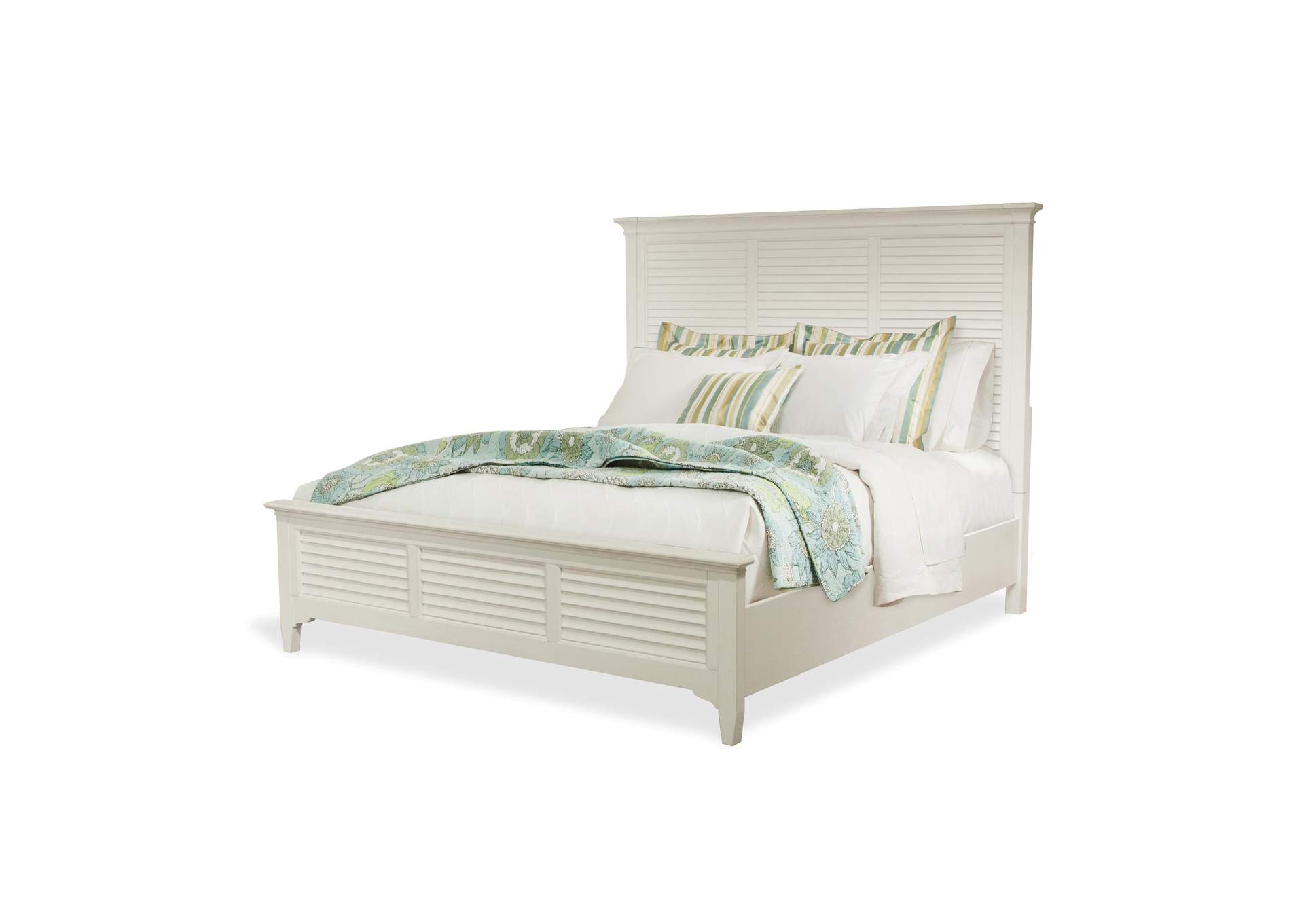 Myra Paperwhite Queen/Full Louver Bed,Riverside