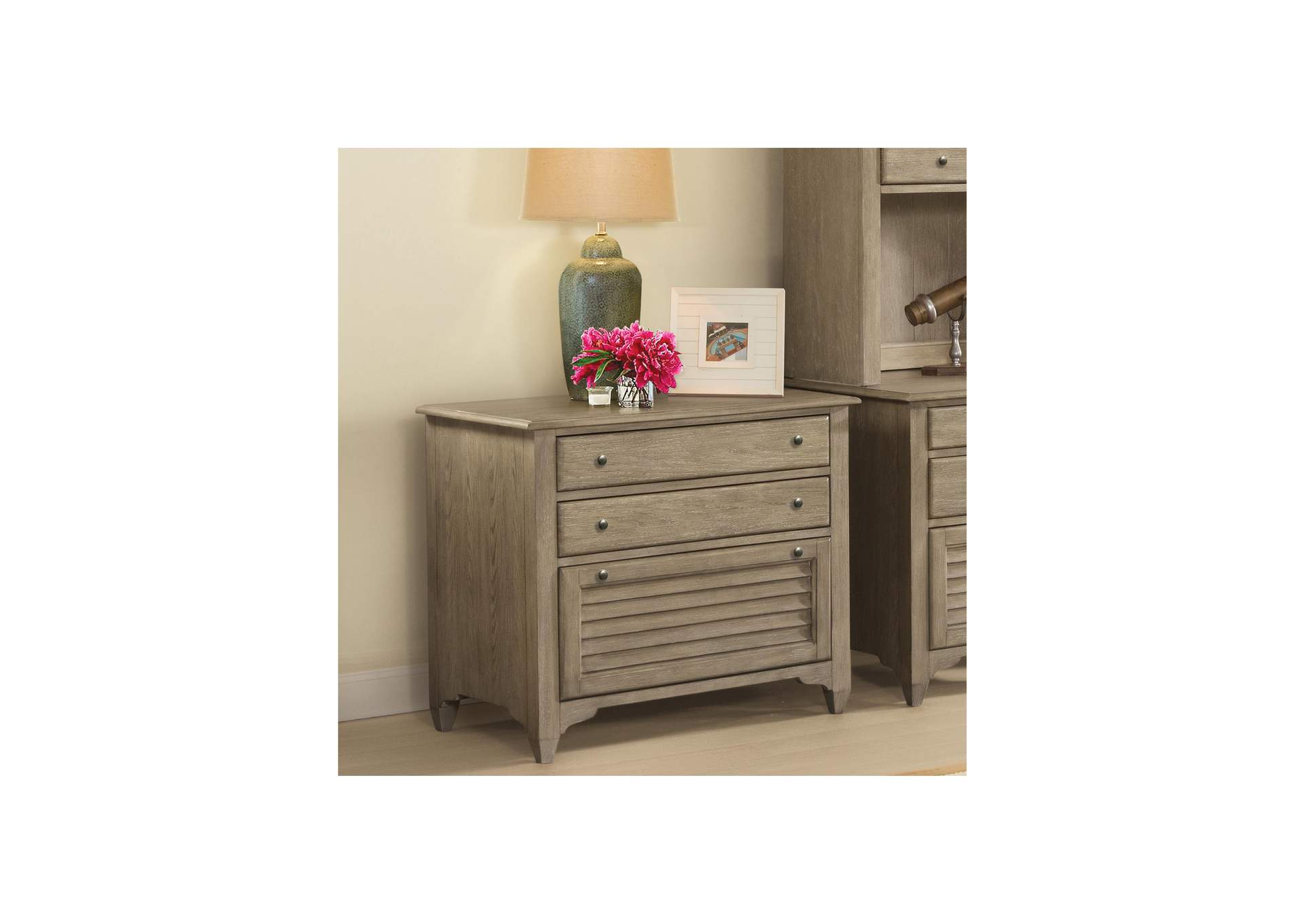 Myra Natural Lateral File Cabinet,Riverside