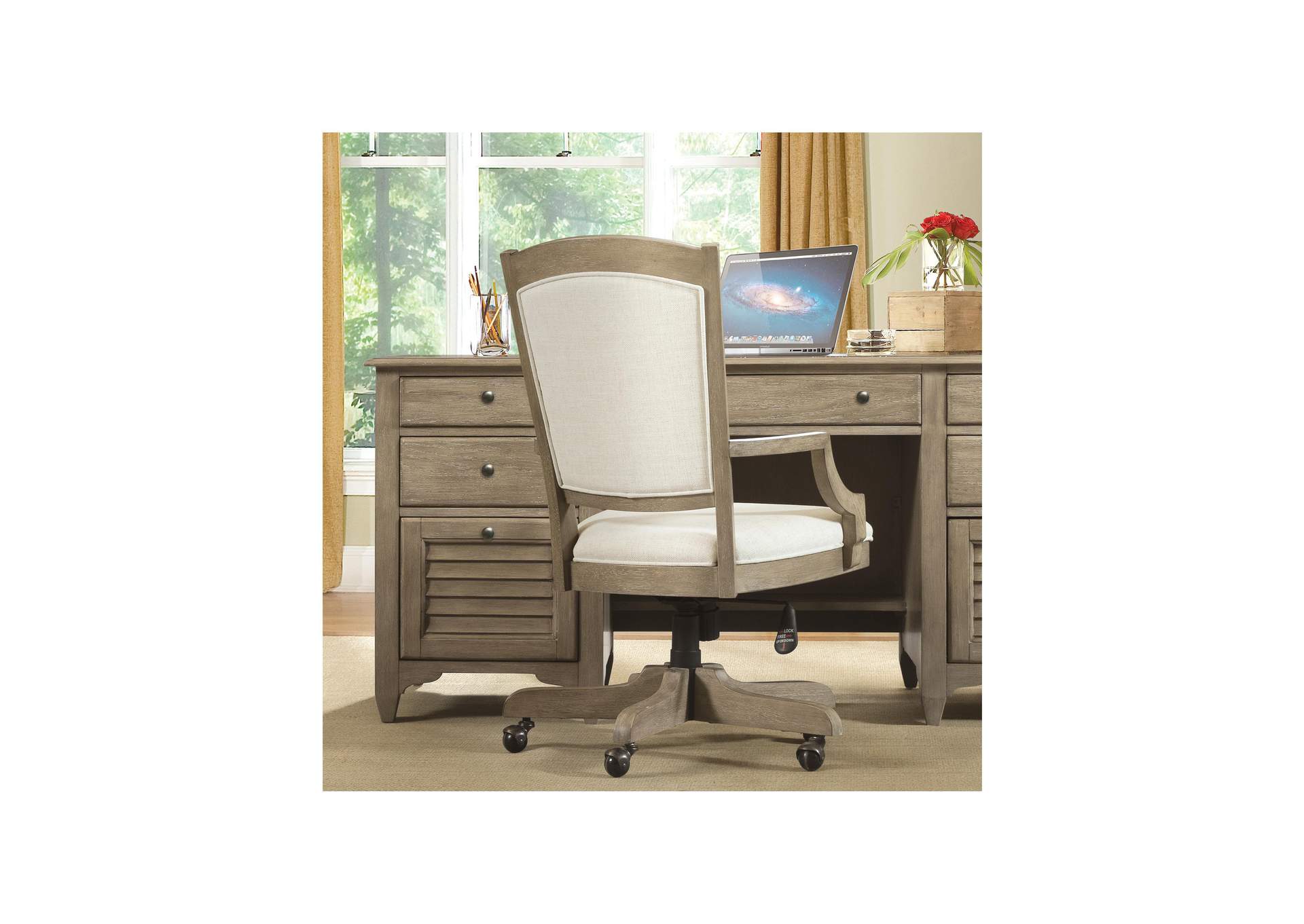 Myra Natural Upholstered Desk Chair,Riverside