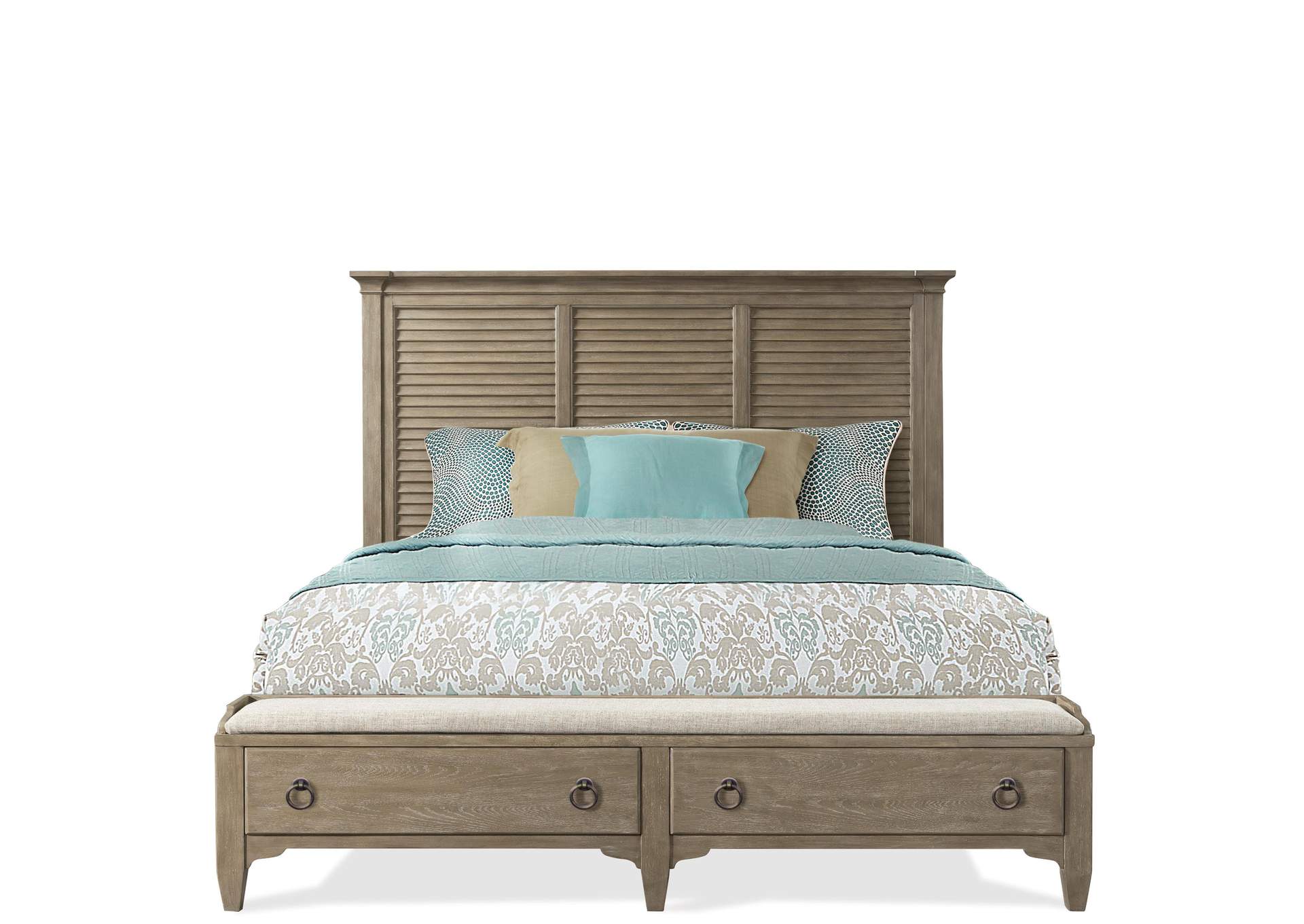 Myra Natural Queen/Full Louver Storage Bed,Riverside