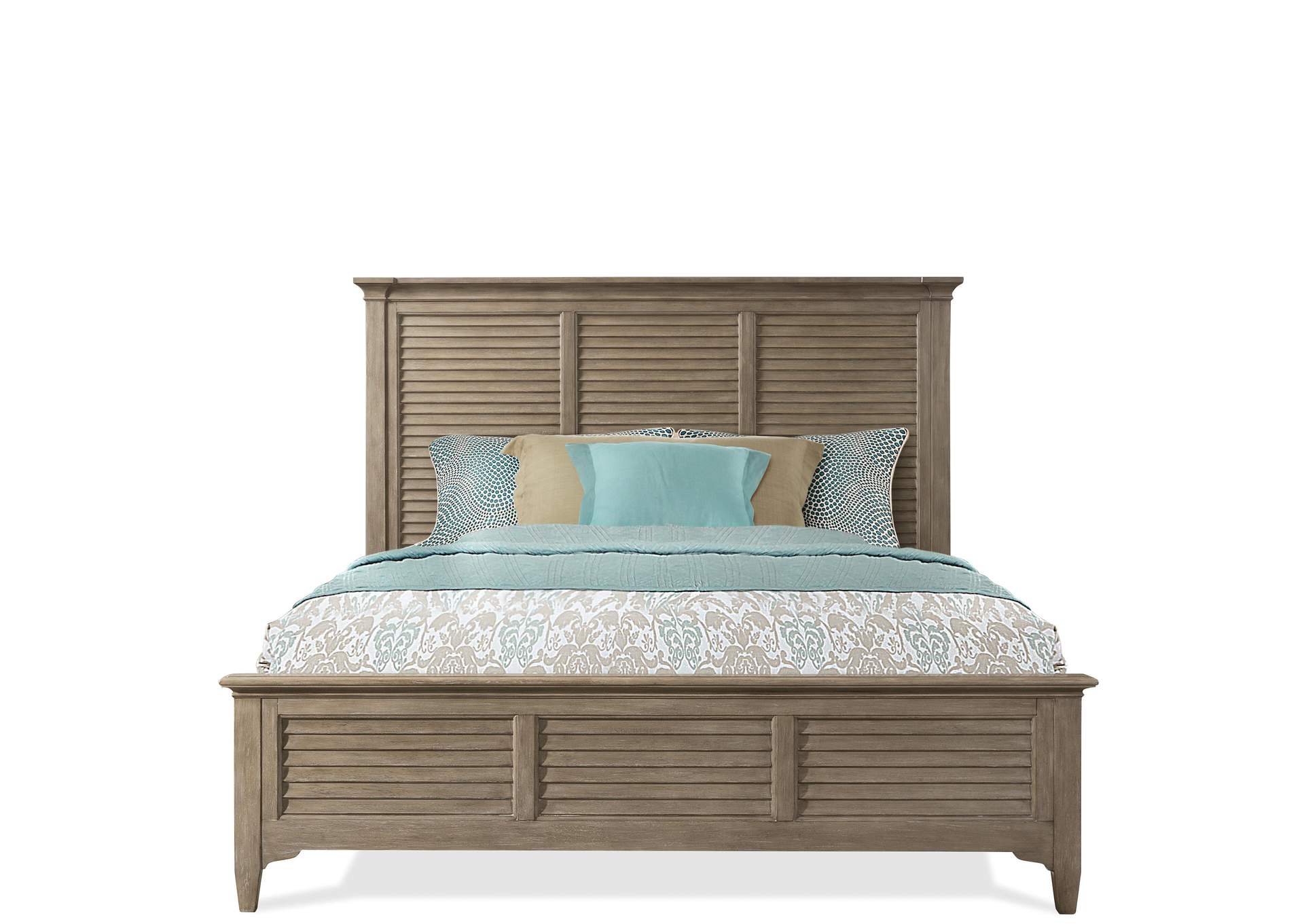 Myra Natural King Louver Bed,Riverside