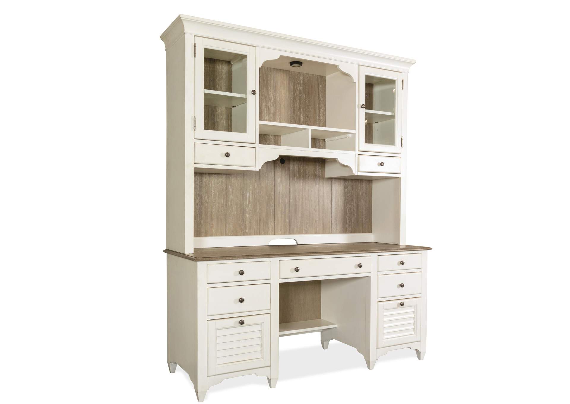 Myra Natural/paperwhite Credenza Hutch,Riverside