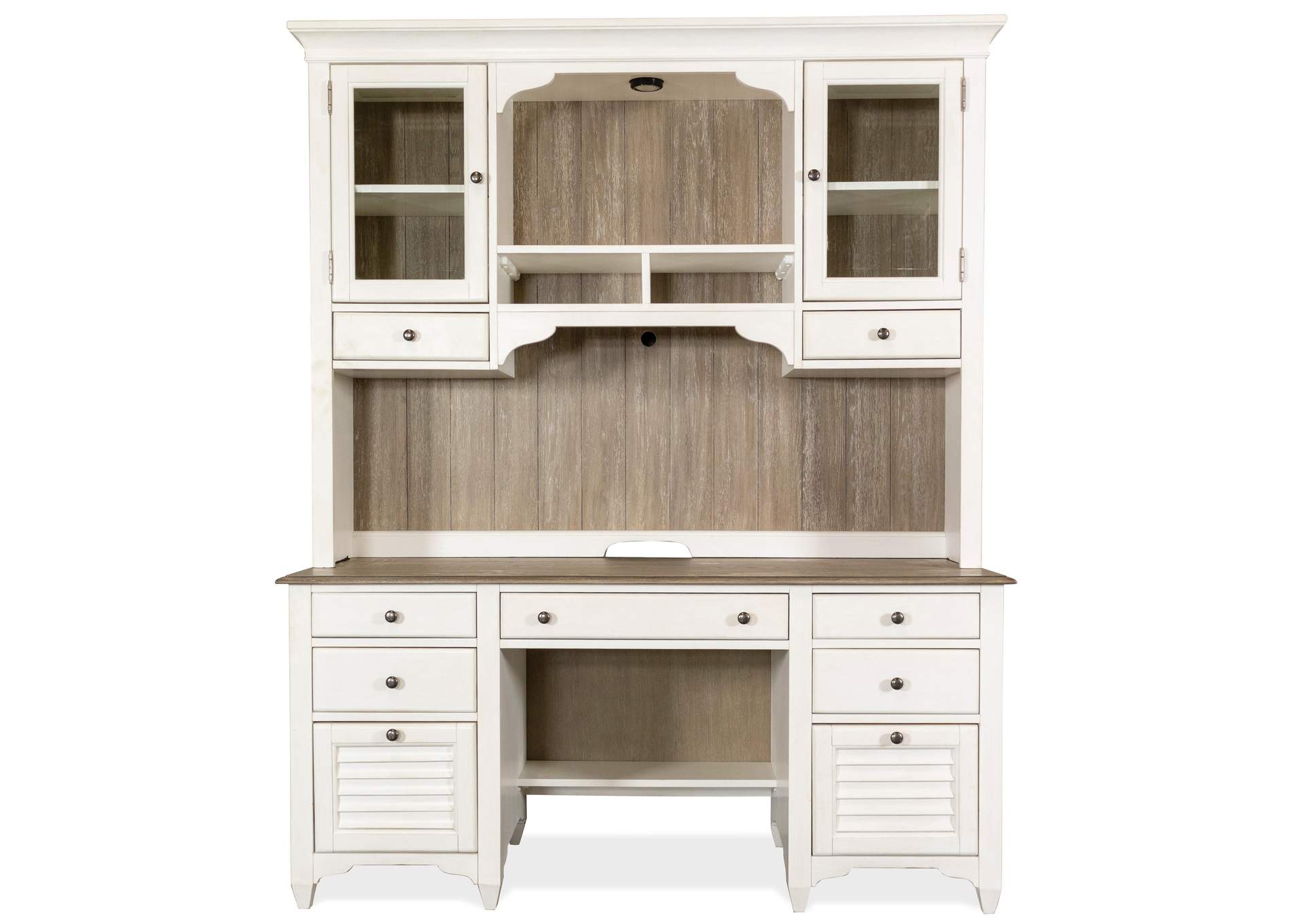 Myra Natural/paperwhite Credenza Hutch,Riverside