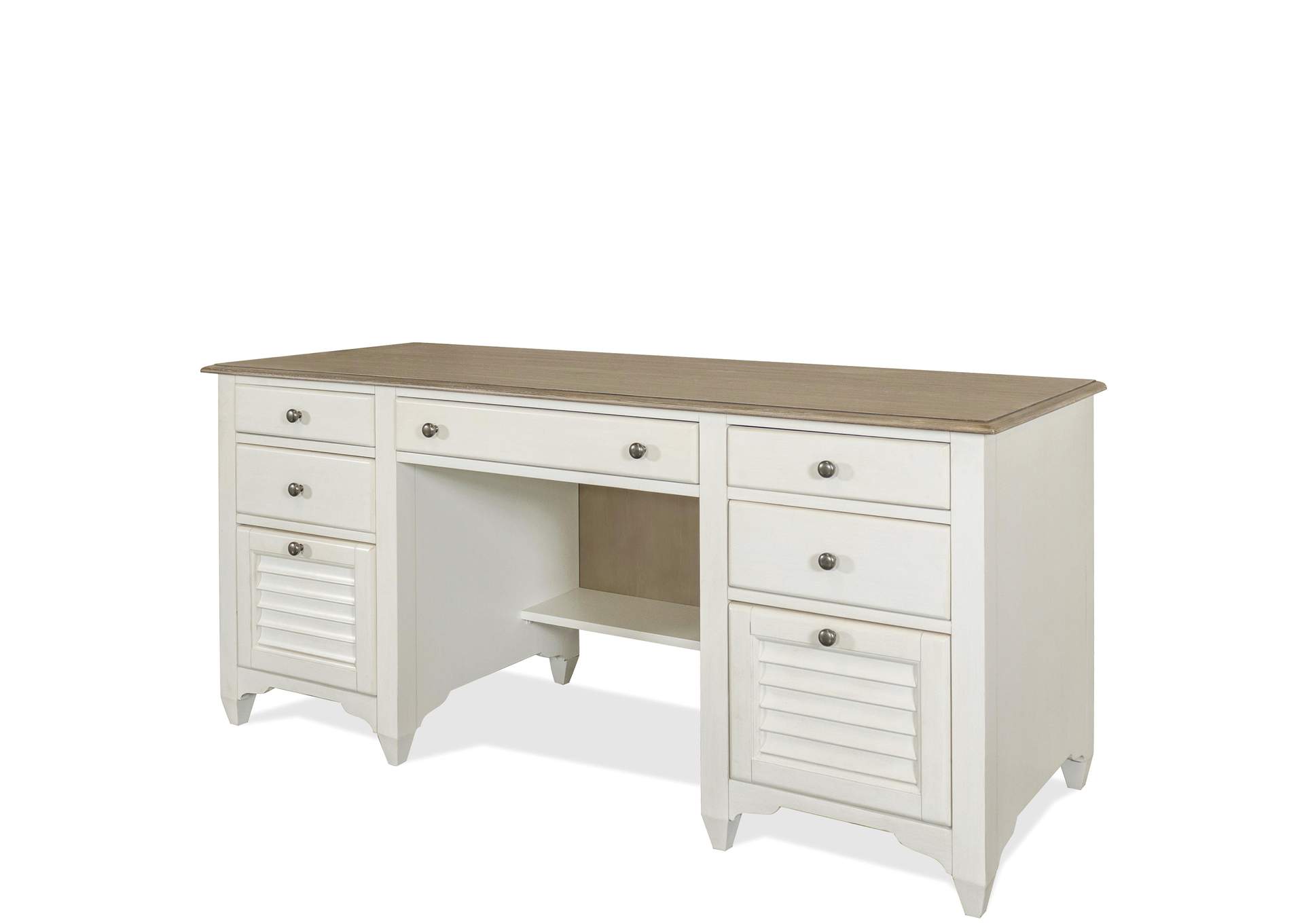 Myra Natural/paperwhite Credenza Desk,Riverside