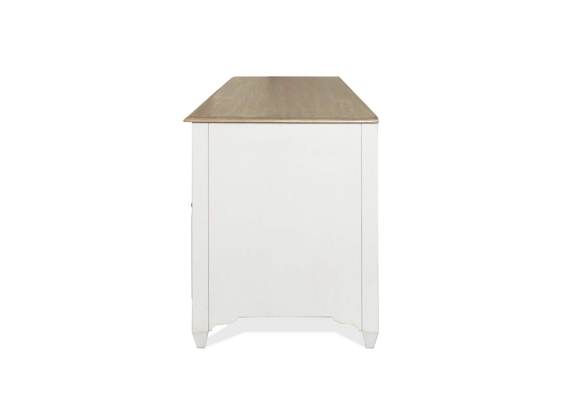 Myra Natural/paperwhite Credenza Desk,Riverside