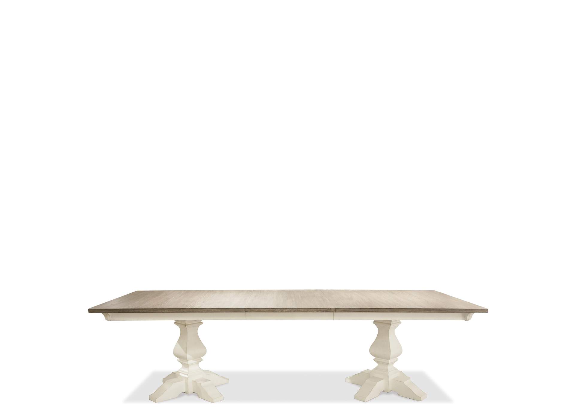 Myra Natural/Paperwhite Rectangular Dining Table w/24" Leaf,Riverside