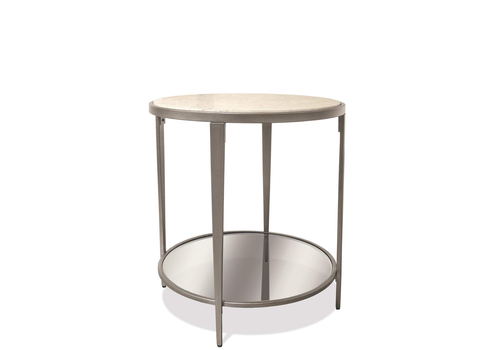 Wilshire White Sands Round End Table,Riverside