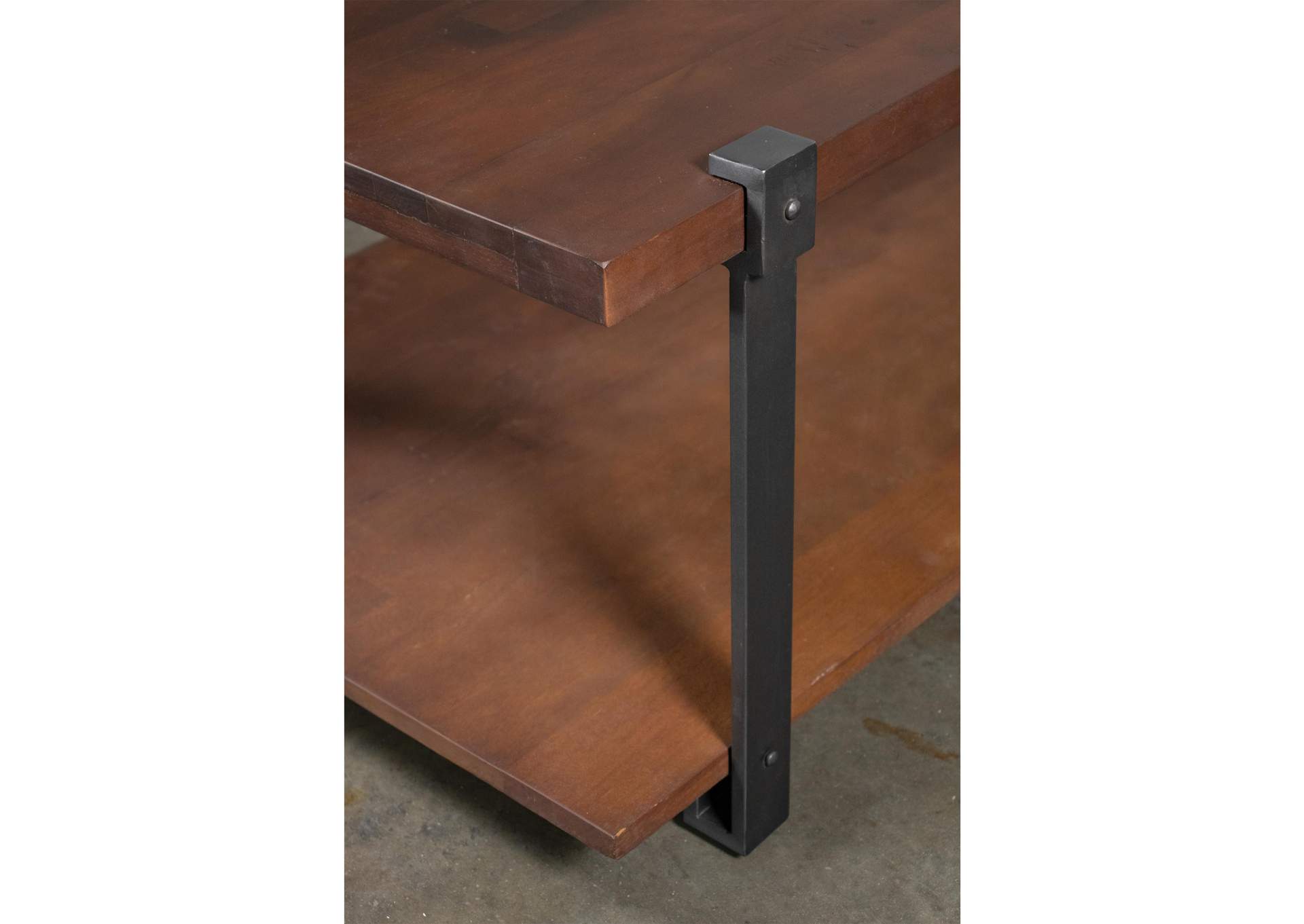 Quinton Patina Wood/black Metal Rectangle Cocktail Table,Riverside