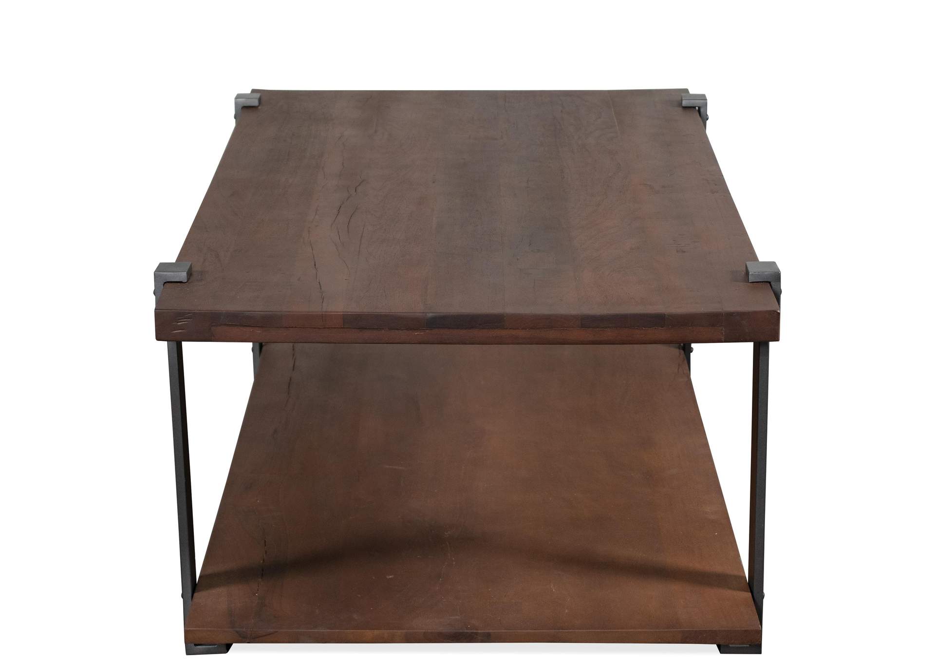 Quinton Patina Wood/black Metal Rectangle Cocktail Table,Riverside