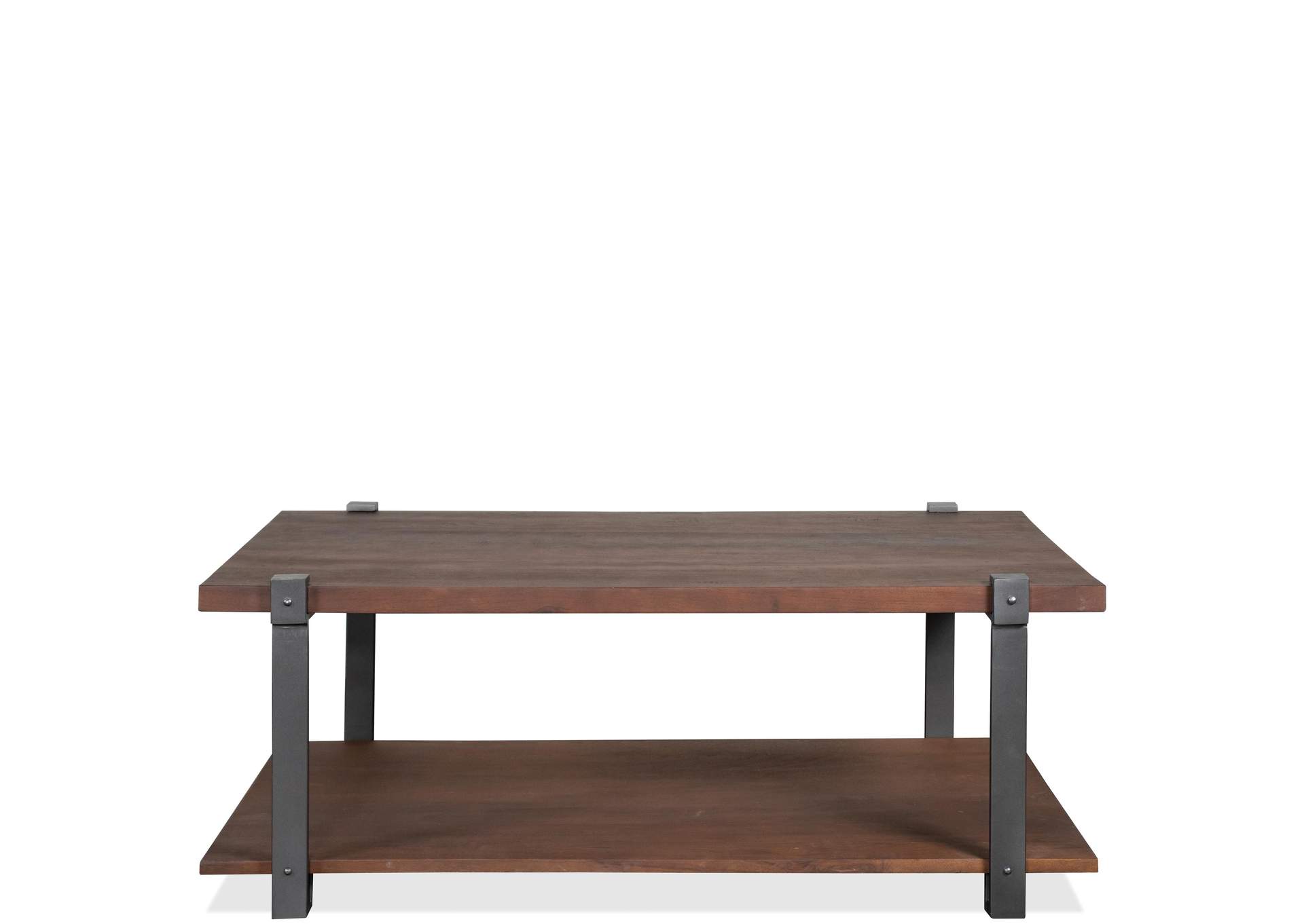 Quinton Patina Wood/black Metal Rectangle Cocktail Table,Riverside