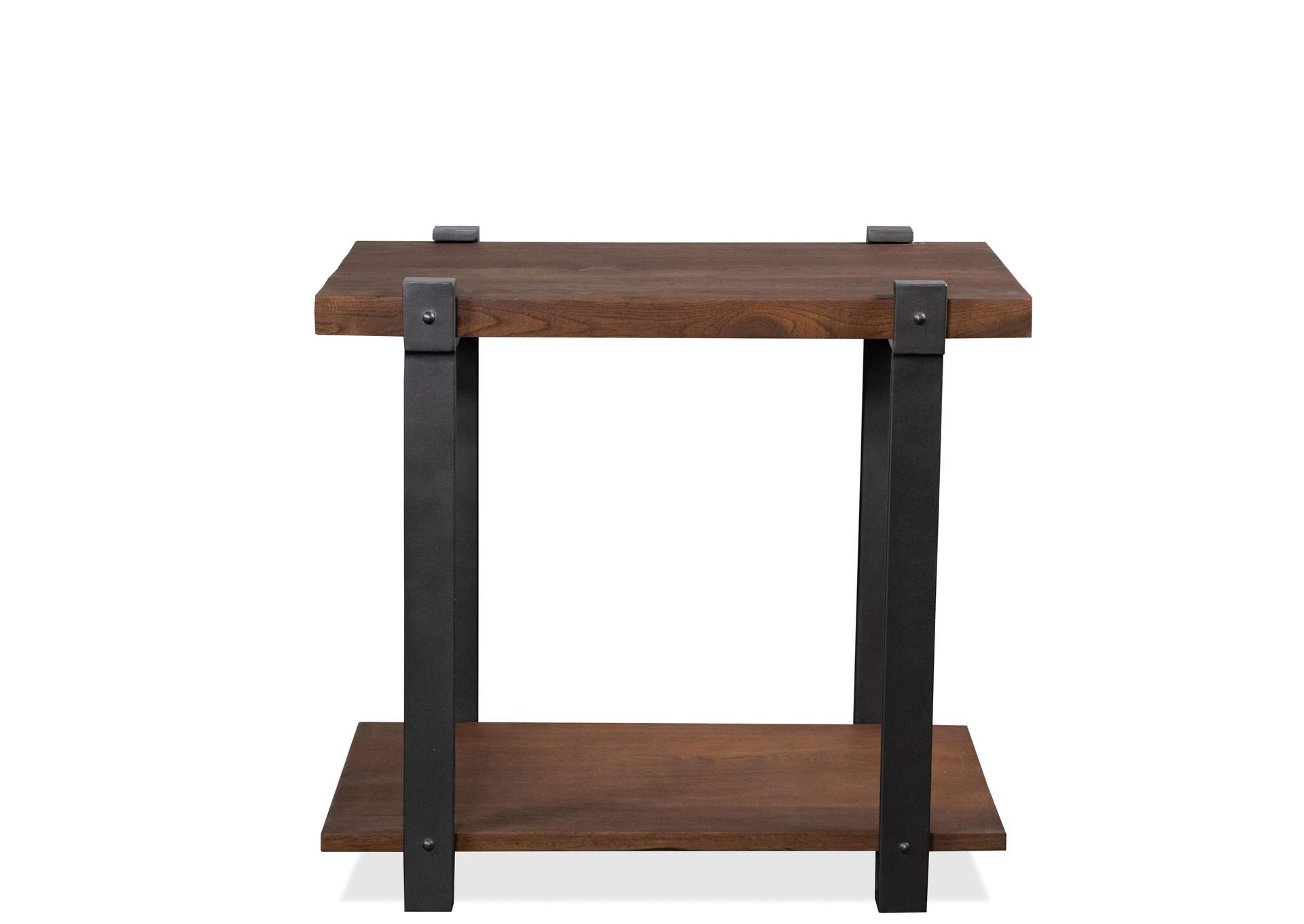 Quinton Patina Wood/black Metal Rectangle End Table,Riverside