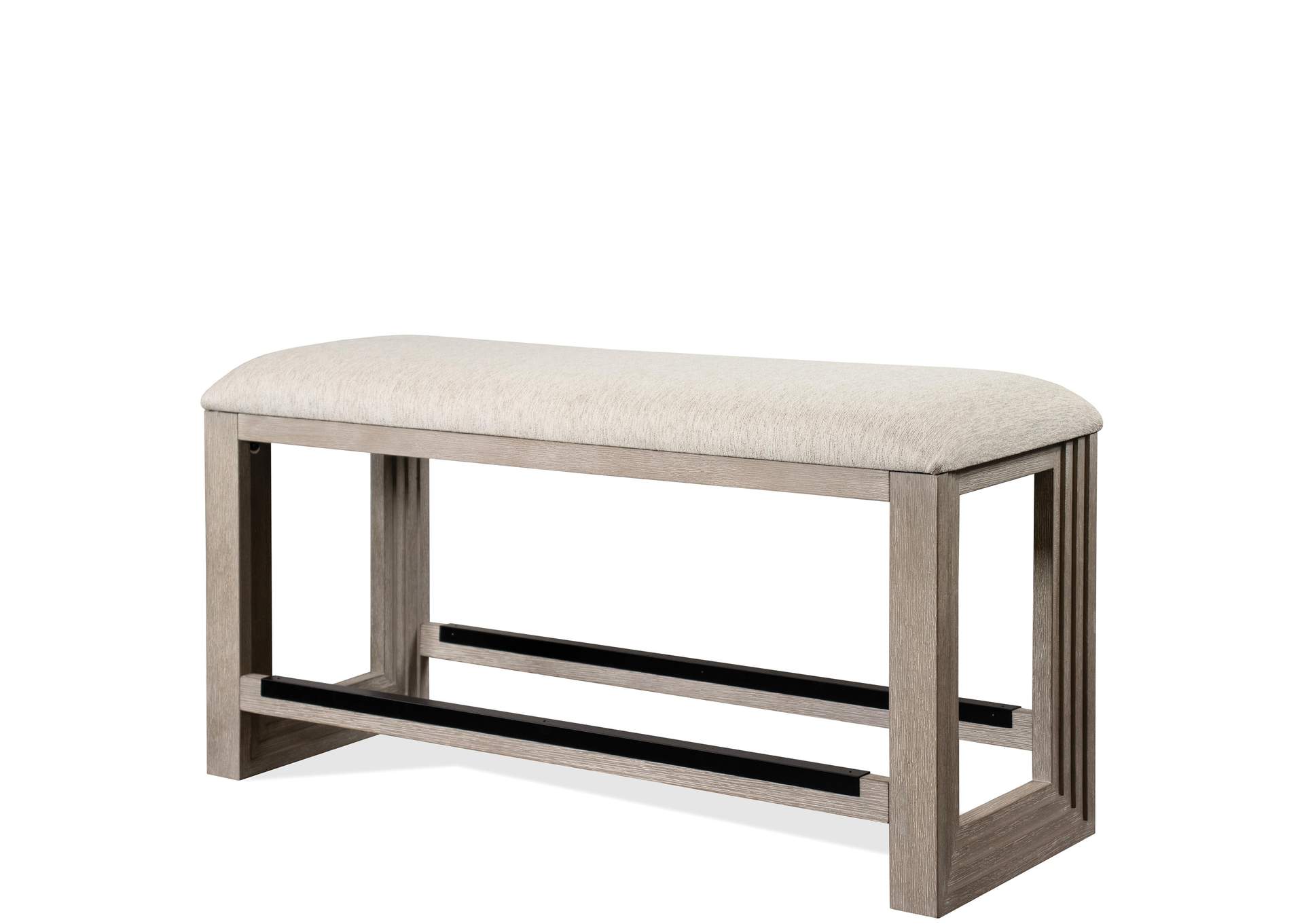 Cascade Dovetail Upholstered Counter Height Bench 1in,Riverside