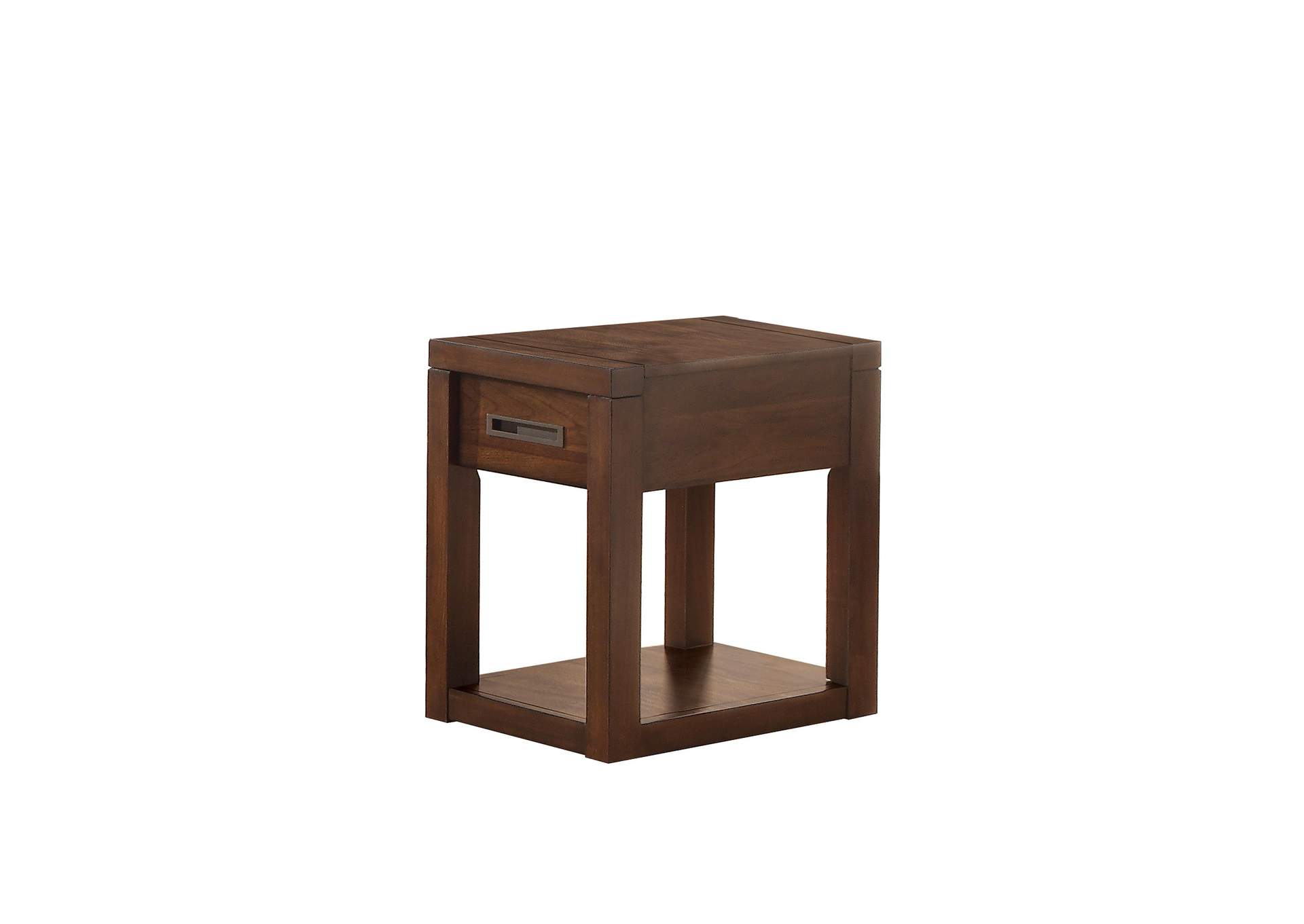 Riata Warm Walnut Chairside Table,Riverside