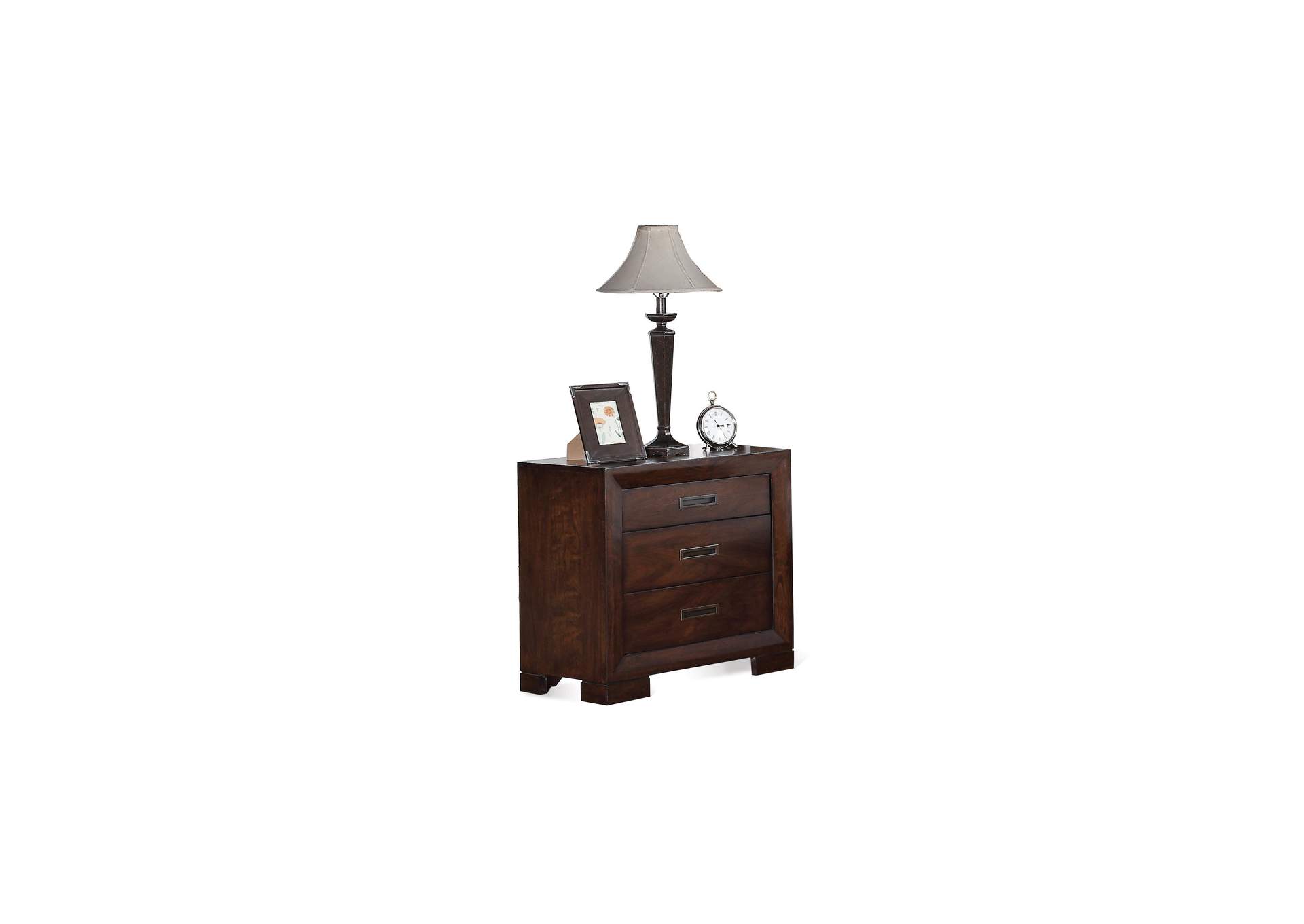 Riata Warm Walnut 3-drawer Nightstand,Riverside