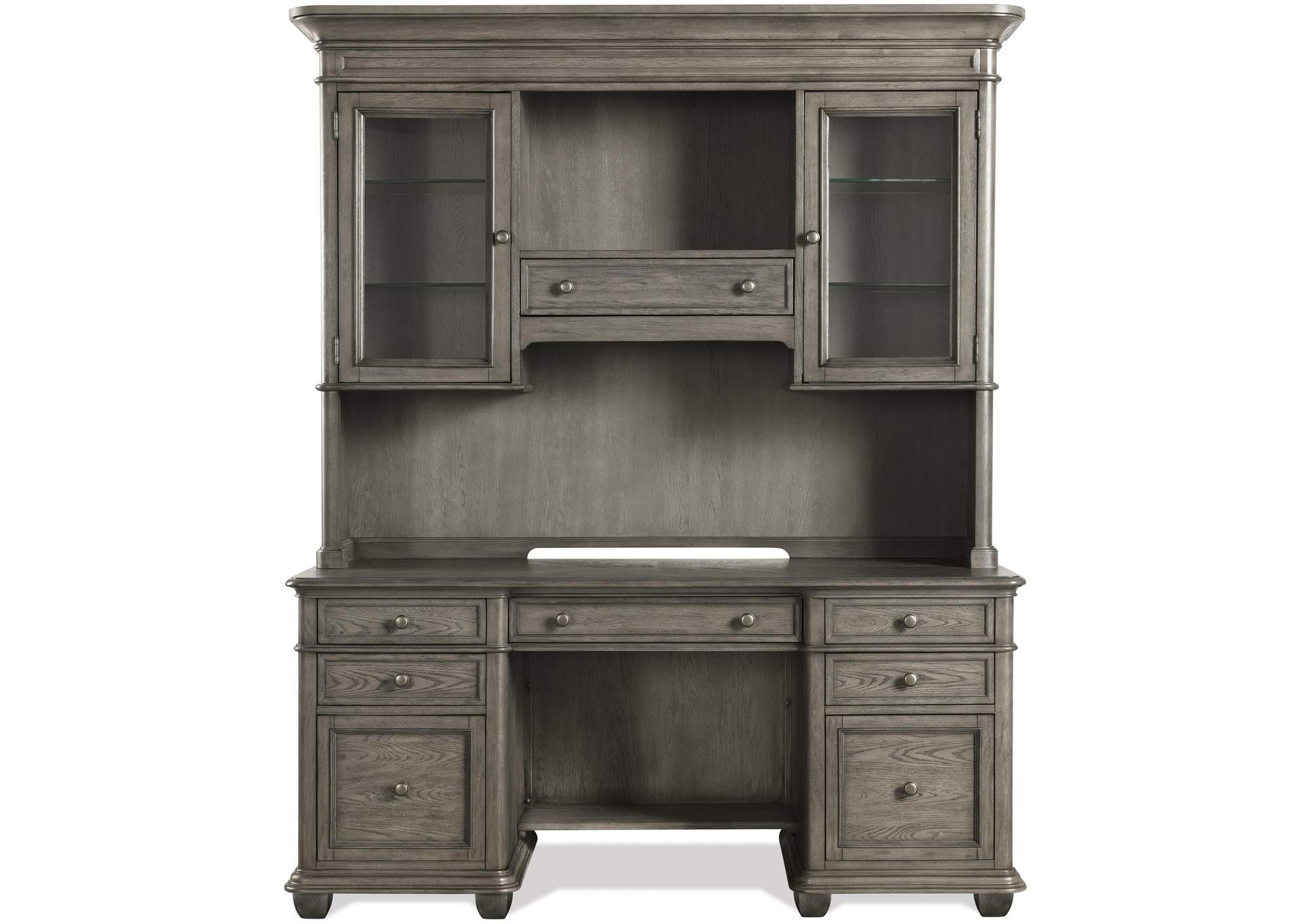 Sloane Gray Wash Credenza Hutch,Riverside