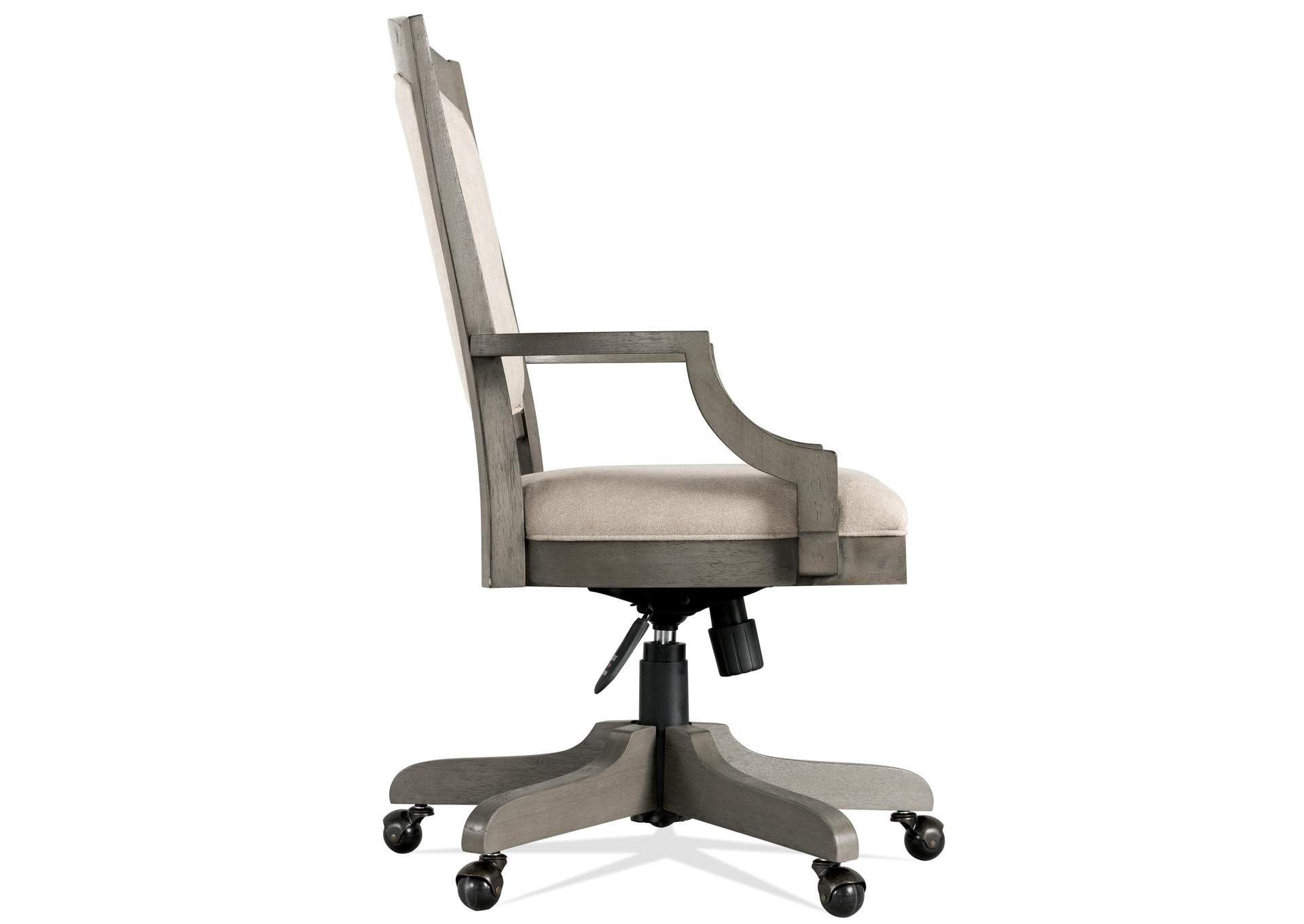 Sloane Gray Wash Upholstered Desk Chair 1in,Riverside