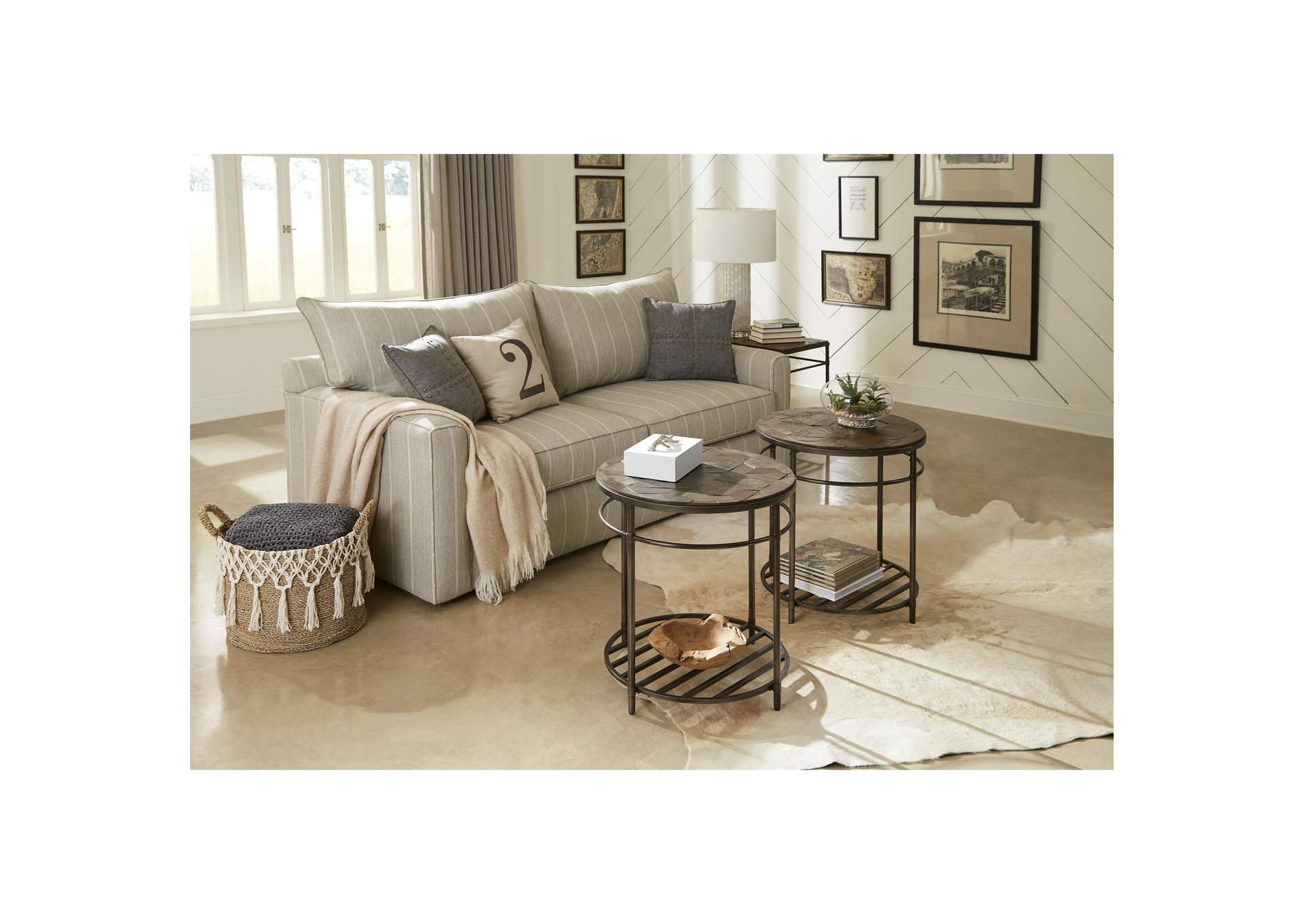 Hillcrest Cardamom Round End Table,Riverside