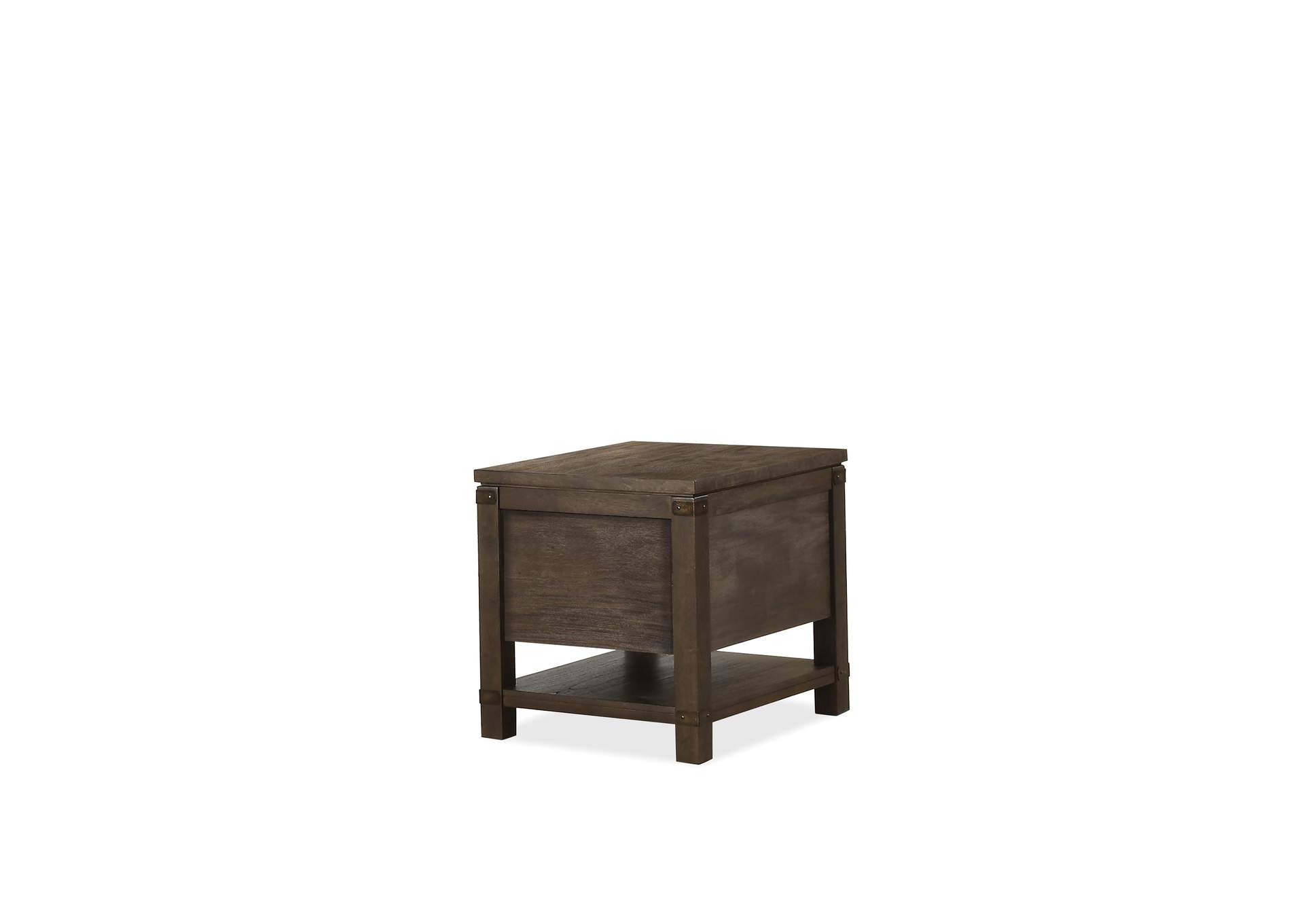 Promenade Warm Cocoa Rectangular End Table,Riverside