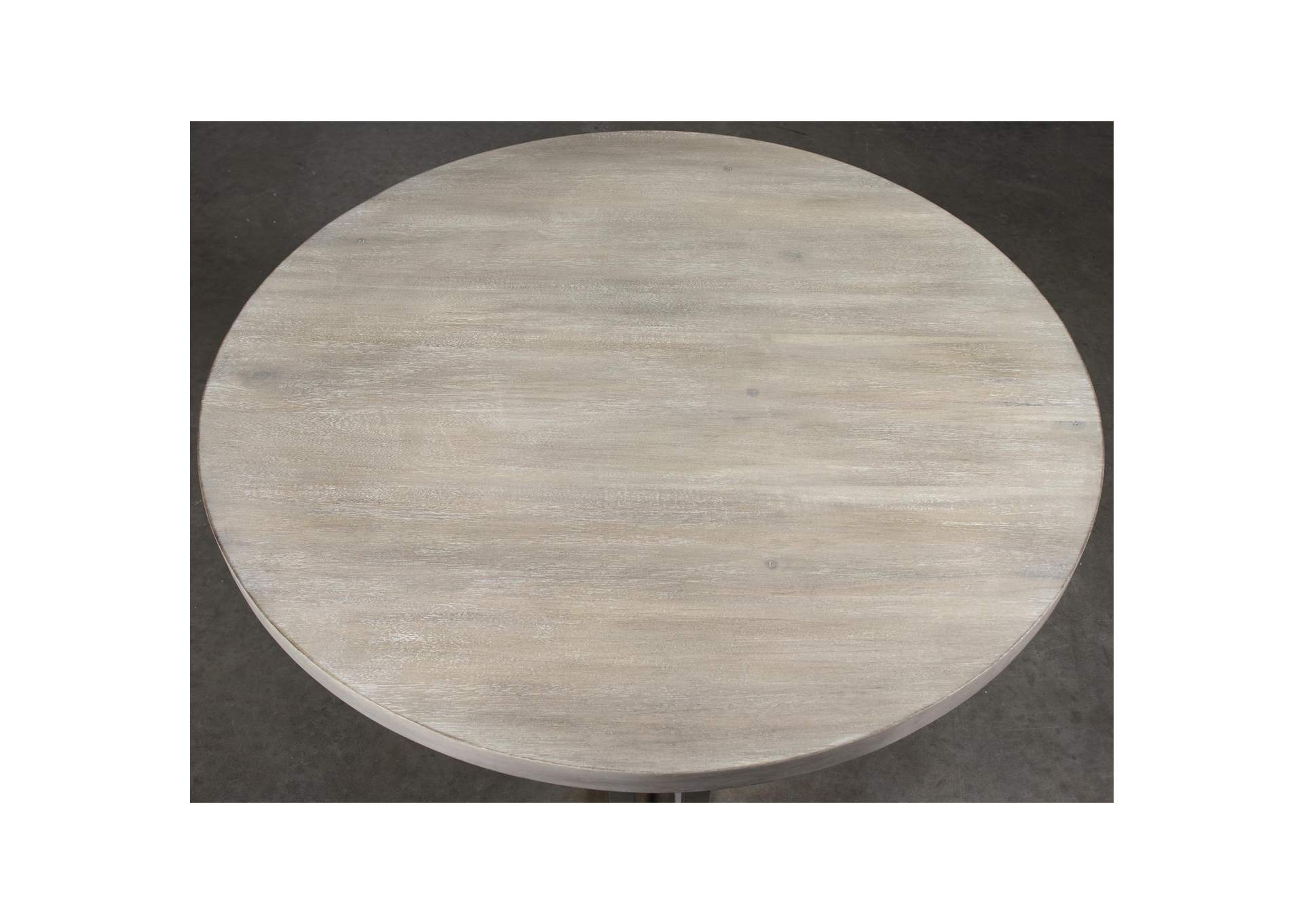 Adelyn Crema Gray Round Cocktail Table,Riverside