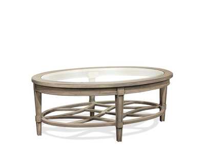 Parkdale Dove Grey Oval Cocktail Table