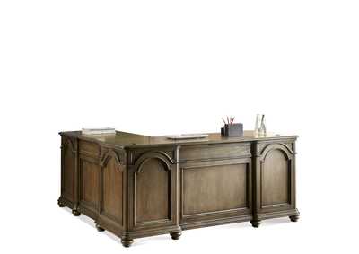 Image for Belmeade Old World Oak L-desk And Return