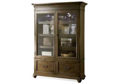 Image for Belmeade Old World Oak Door Bookcase