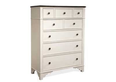 Image for Grand Haven Feathrd Whit/rich Chrcoal 5-drawer Chest